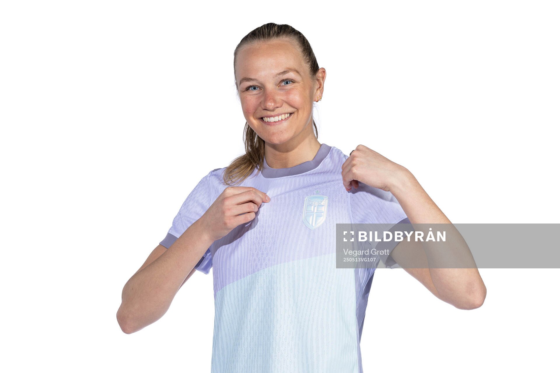 Frida Maanum of the Norwegian women's national football team poses for a portrait on February 18, 2025 in Toulouse. 