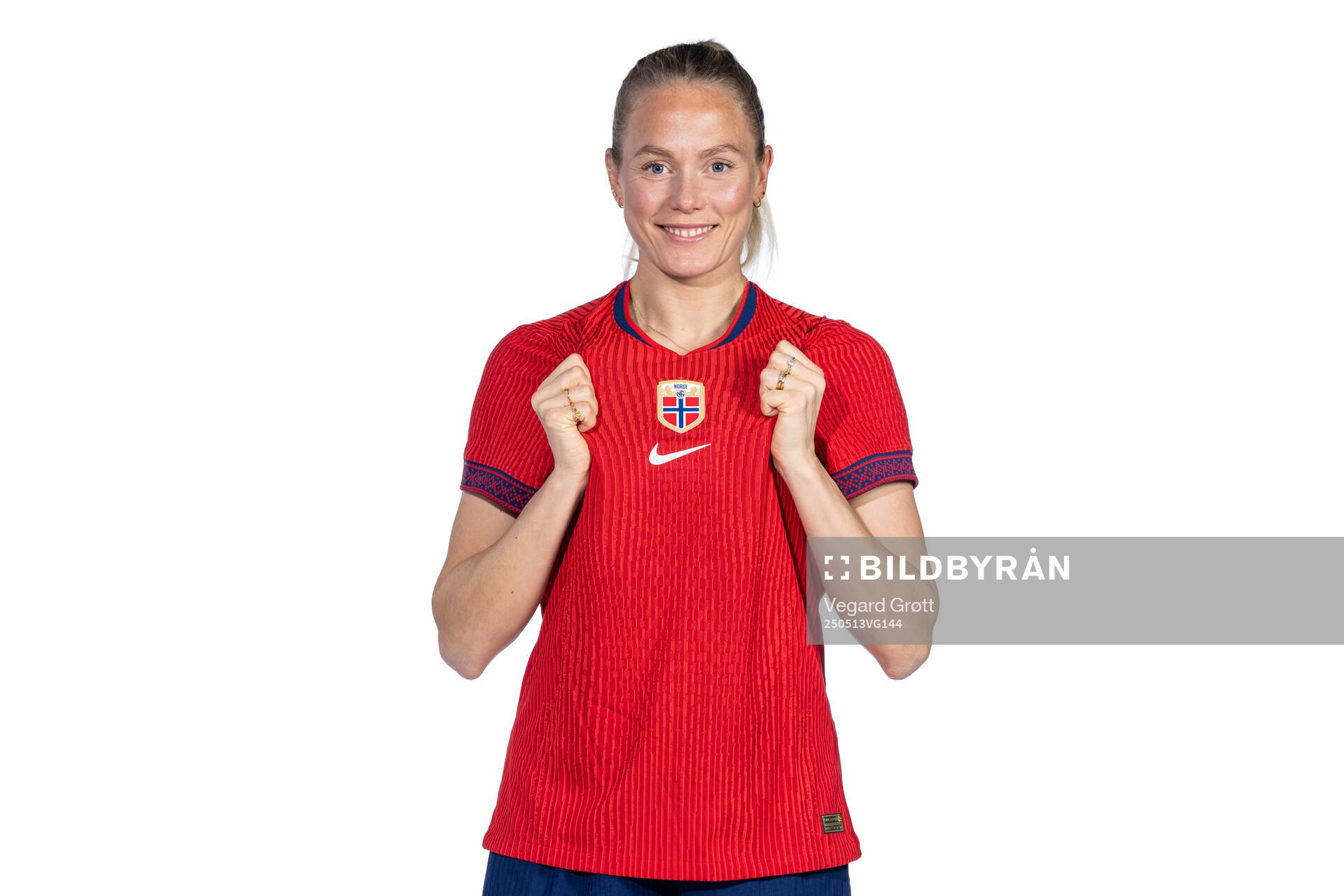 Guro Bergsvand of the Norwegian women's national football team poses for a portrait on February 18, 2025 in Toulouse. 
