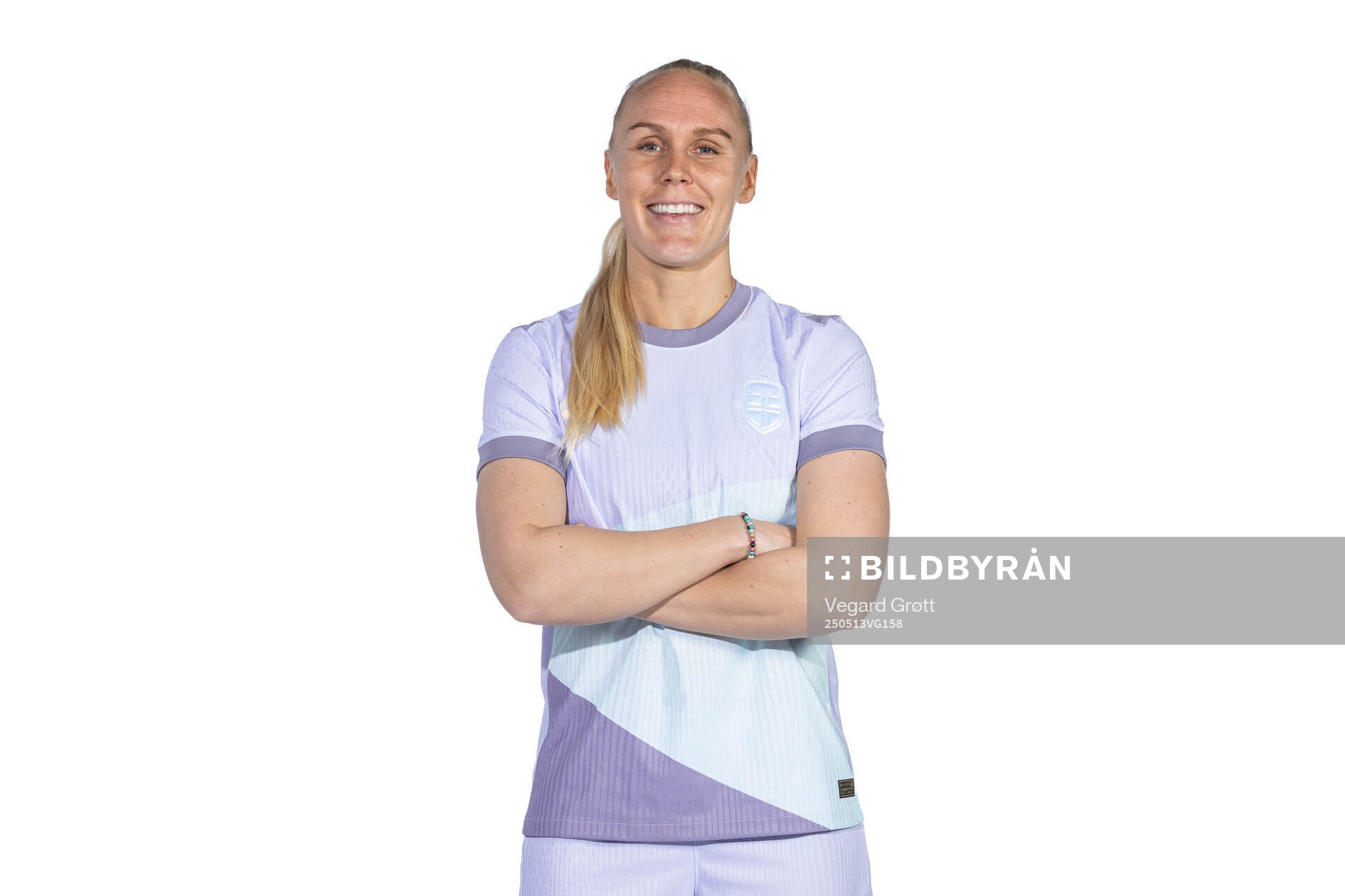 Maria Thorisdottir of the Norwegian women's national football team poses for a portrait on February 18, 2025 in Toulouse. 