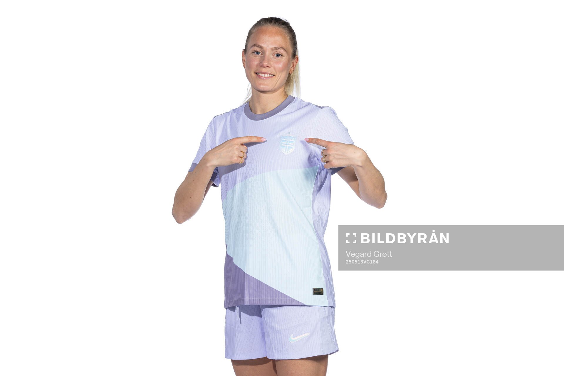 Guro Bergsvand of the Norwegian women's national football team poses for a portrait on February 18, 2025 in Toulouse. 