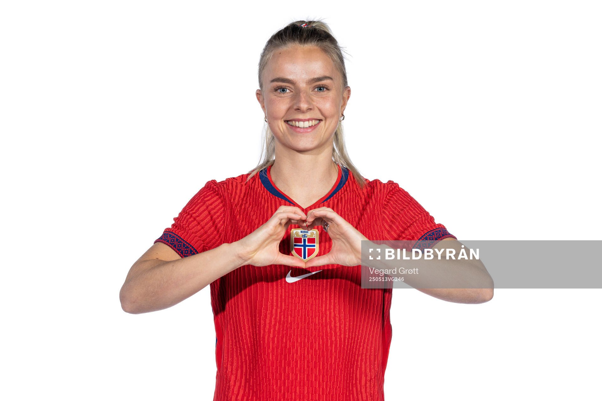 Emilie Woldvik of the Norwegian women's national football team poses for a portrait on February 18, 2025 in Toulouse. 