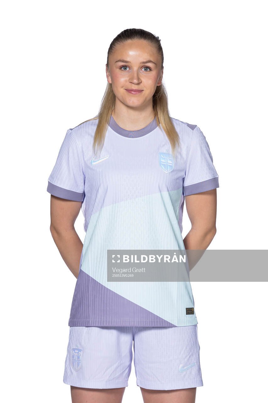 Anna Jøsendal of the Norwegian women's national football team poses for a portrait on April 6, 2025 in Oslo. 