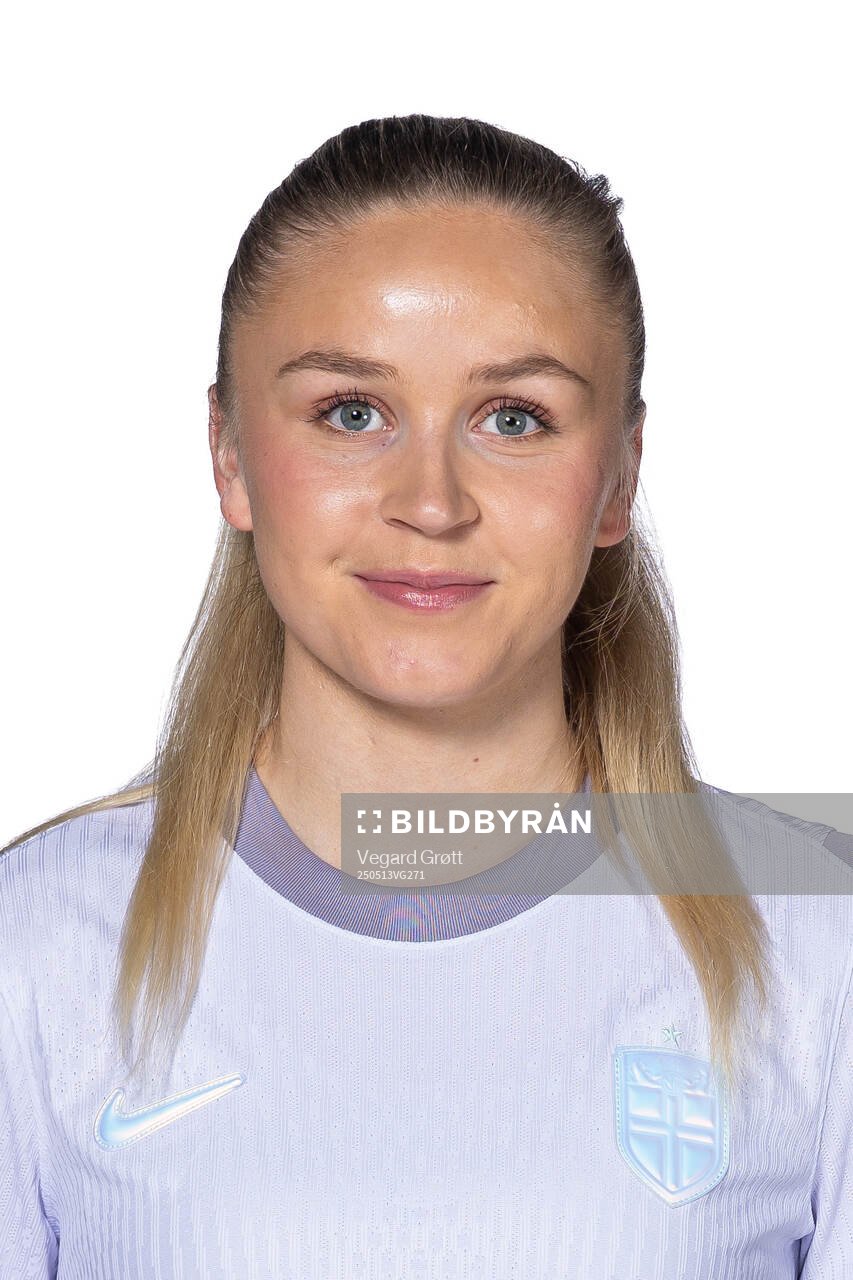 Anna Jøsendal of the Norwegian women's national football team poses for a portrait on April 6, 2025 in Oslo. 