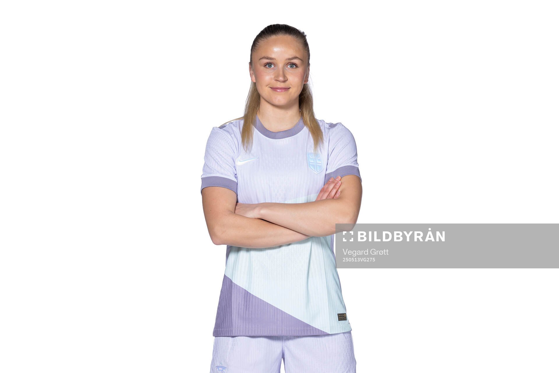 Anna Jøsendal of the Norwegian women's national football team poses for a portrait on April 6, 2025 in Oslo. 