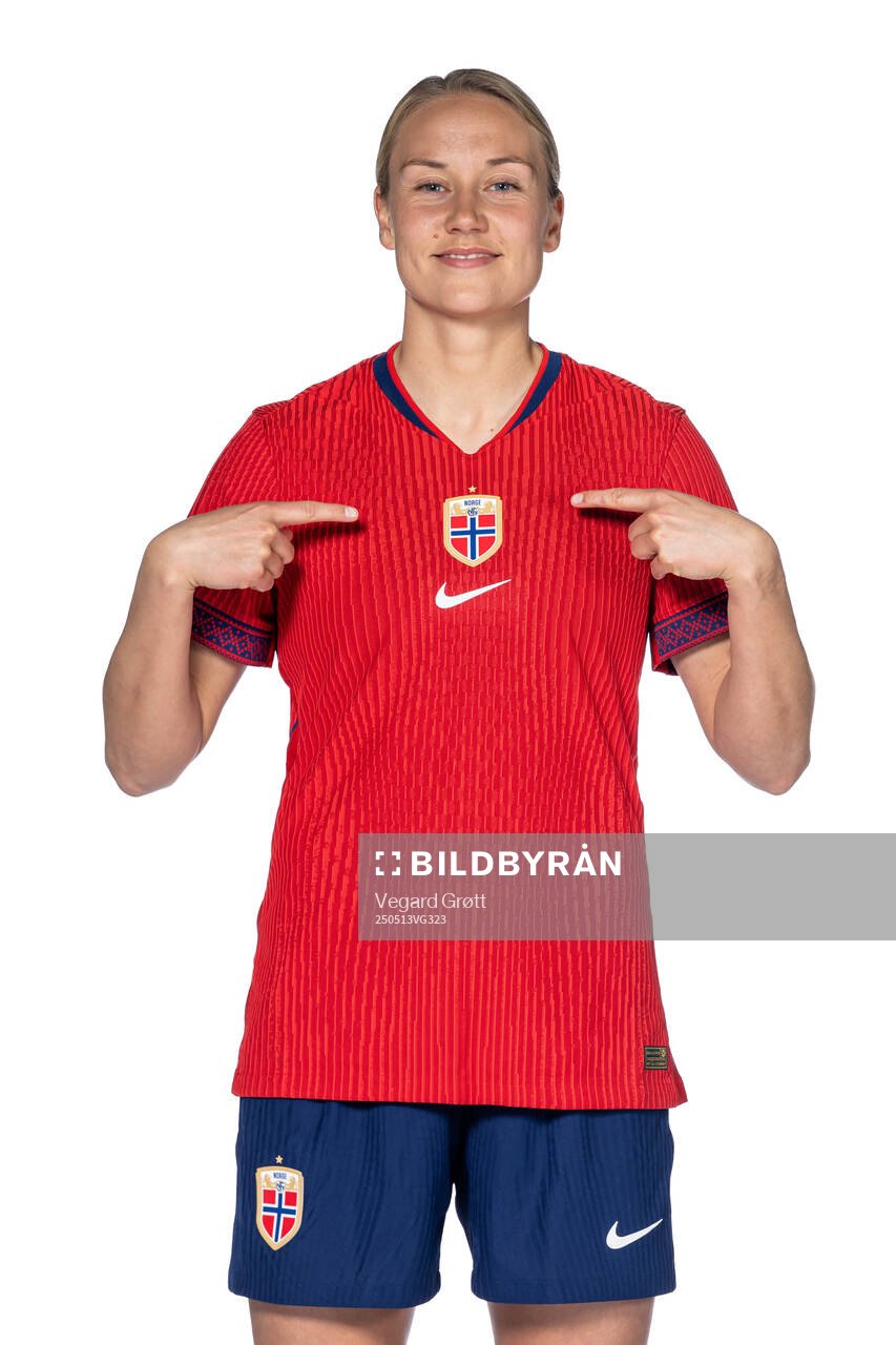 Lisa Naalsund of the Norwegian women's national football team poses for a portrait on April 6, 2025 in Oslo. 