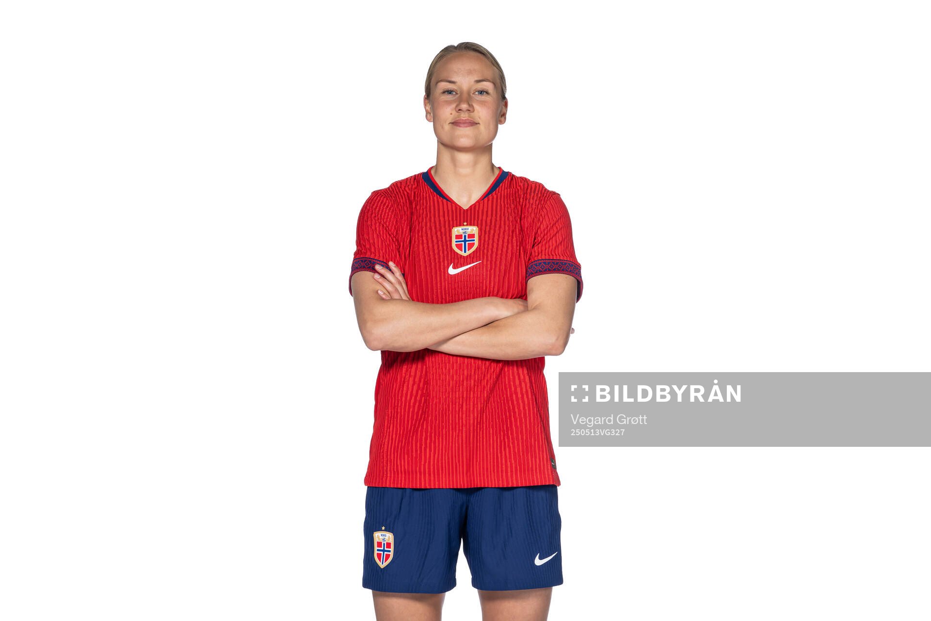 Lisa Naalsund of the Norwegian women's national football team poses for a portrait on April 6, 2025 in Oslo. 