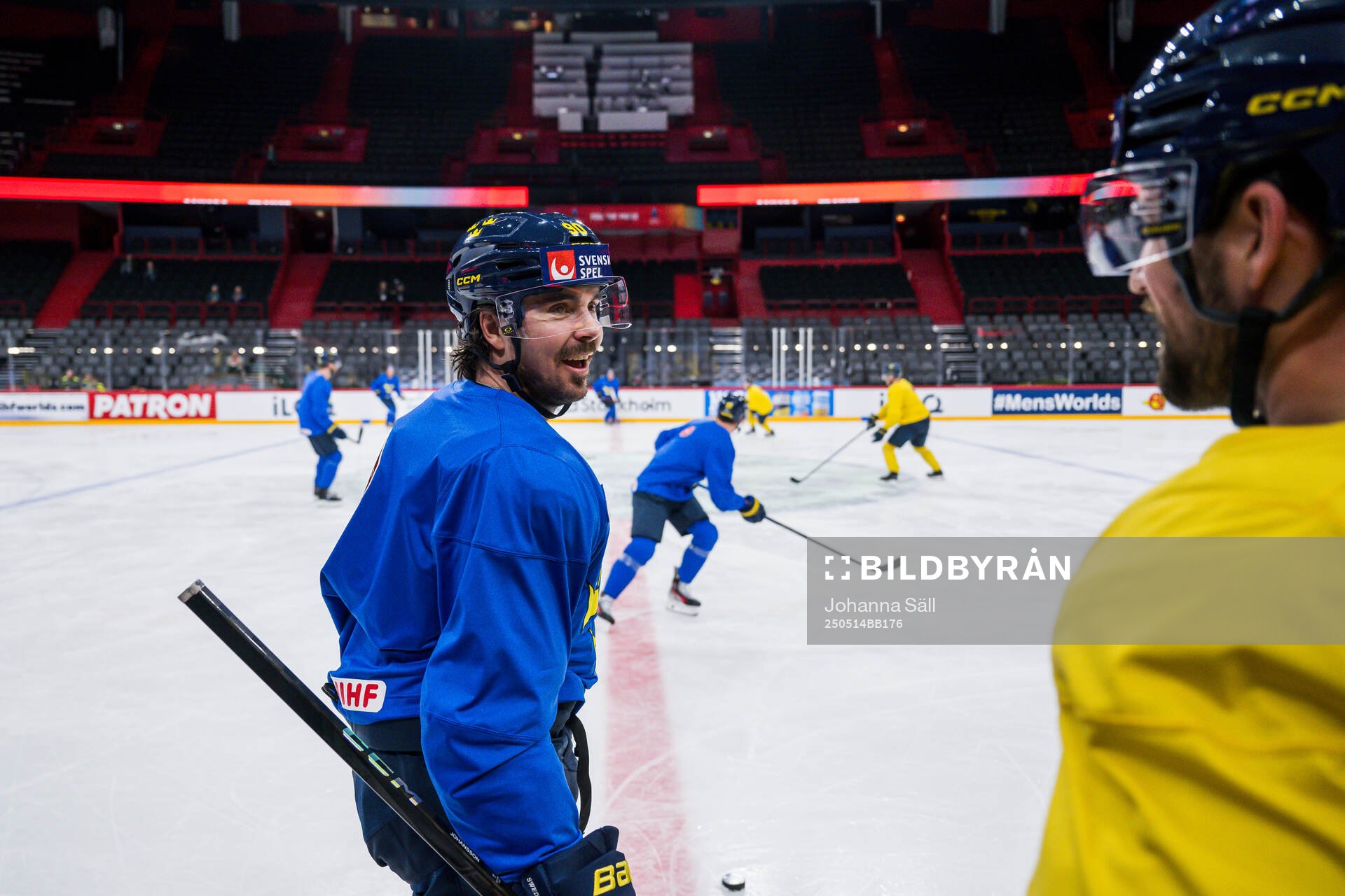 Marcus Johansson of Sweden at a practice session
