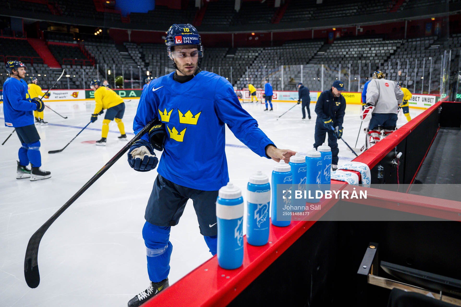 Alexander Wennberg of Sweden at a practice session