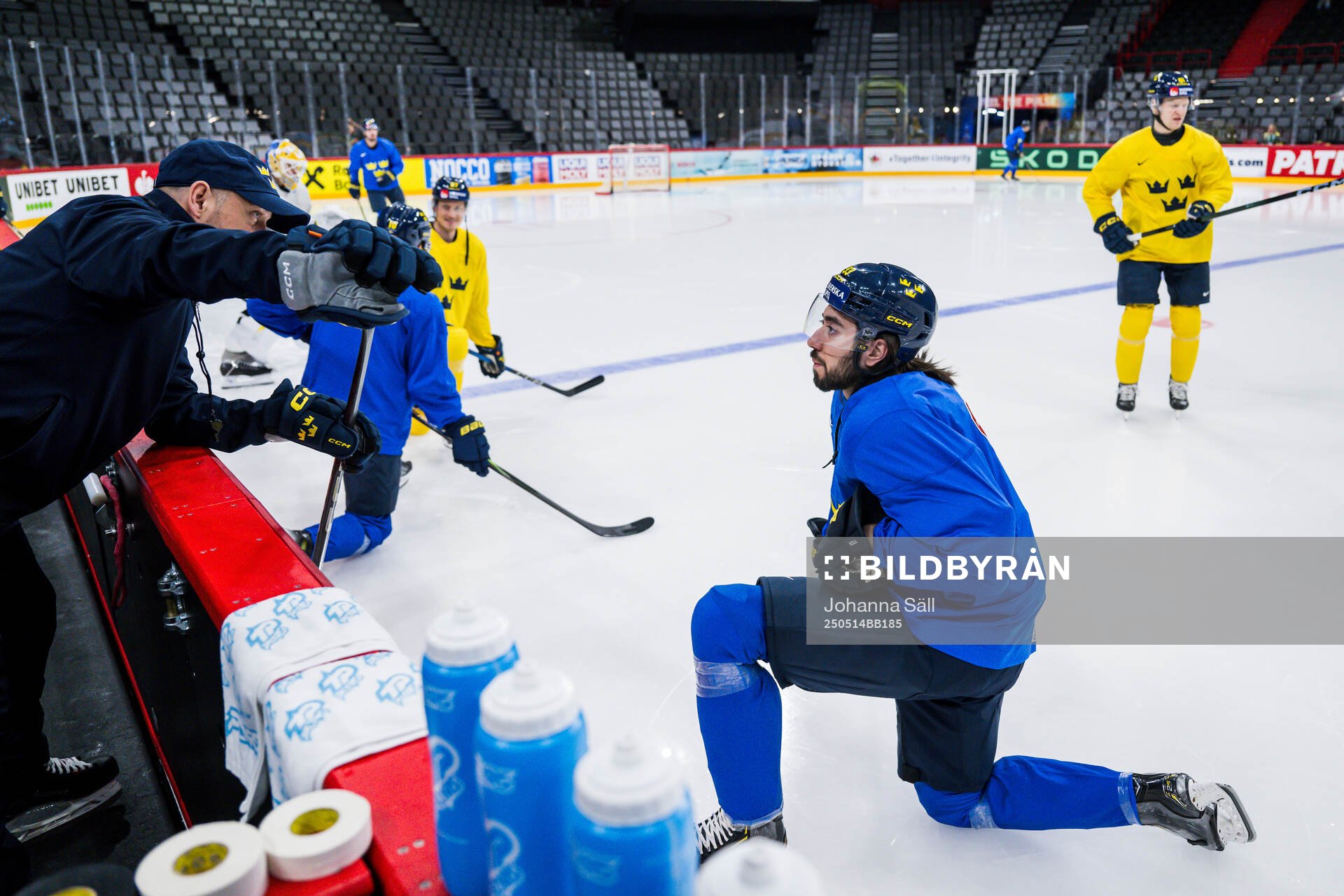 Mika Zibanejad of Sweden at a practice session
