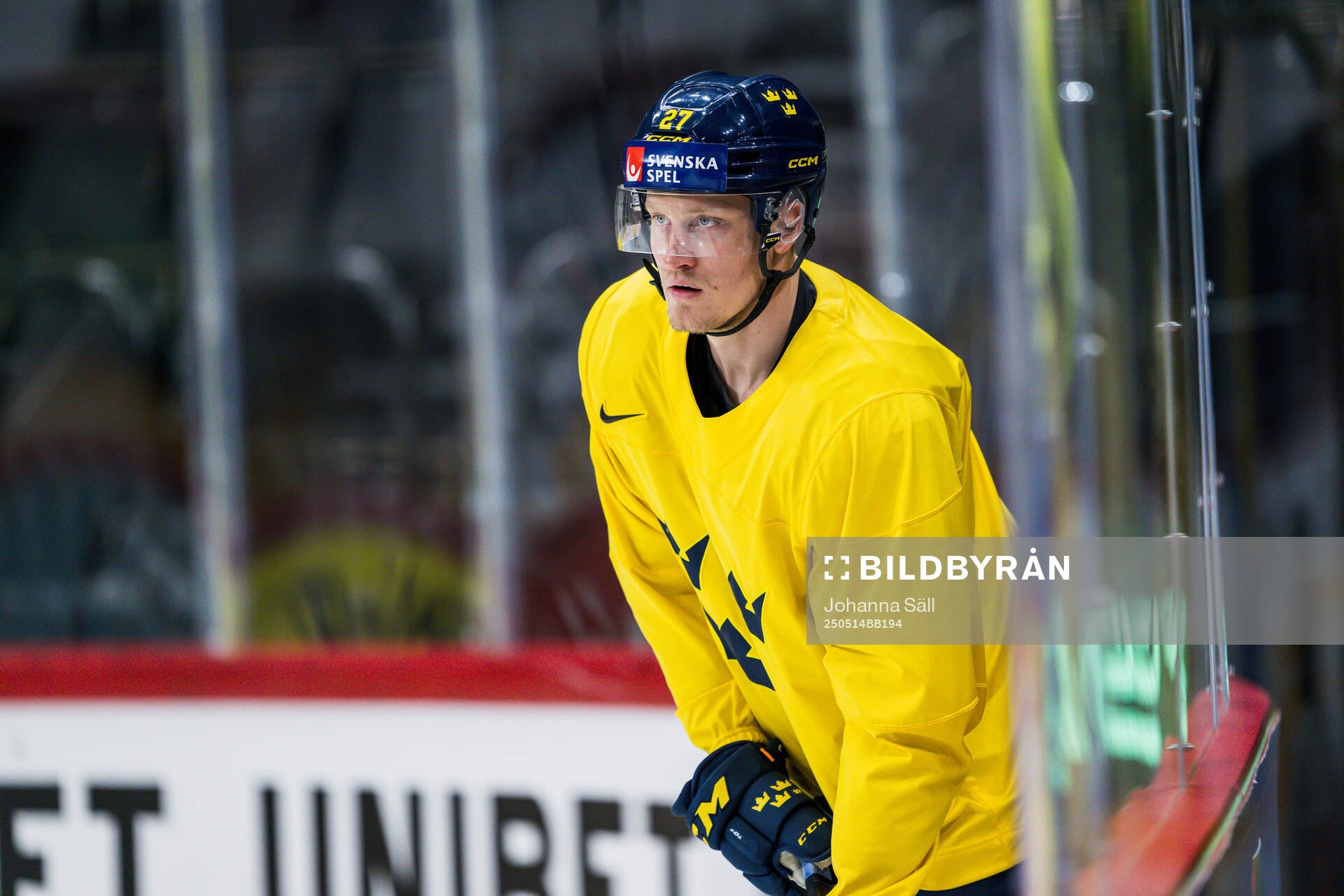 Gabriel Carlsson of Sweden at a practice session