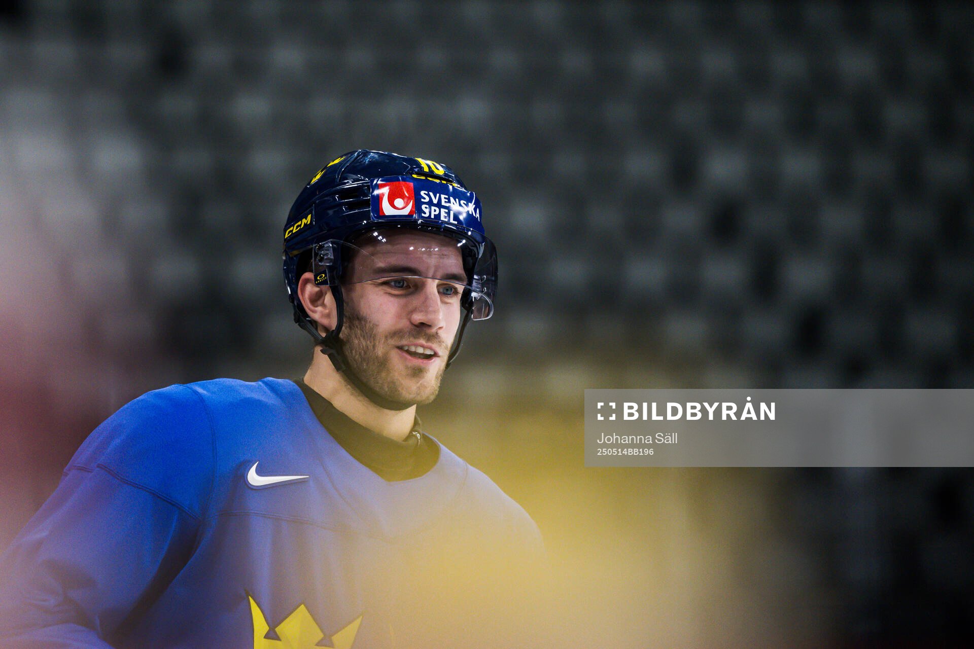 Alexander Wennberg of Sweden at a practice session