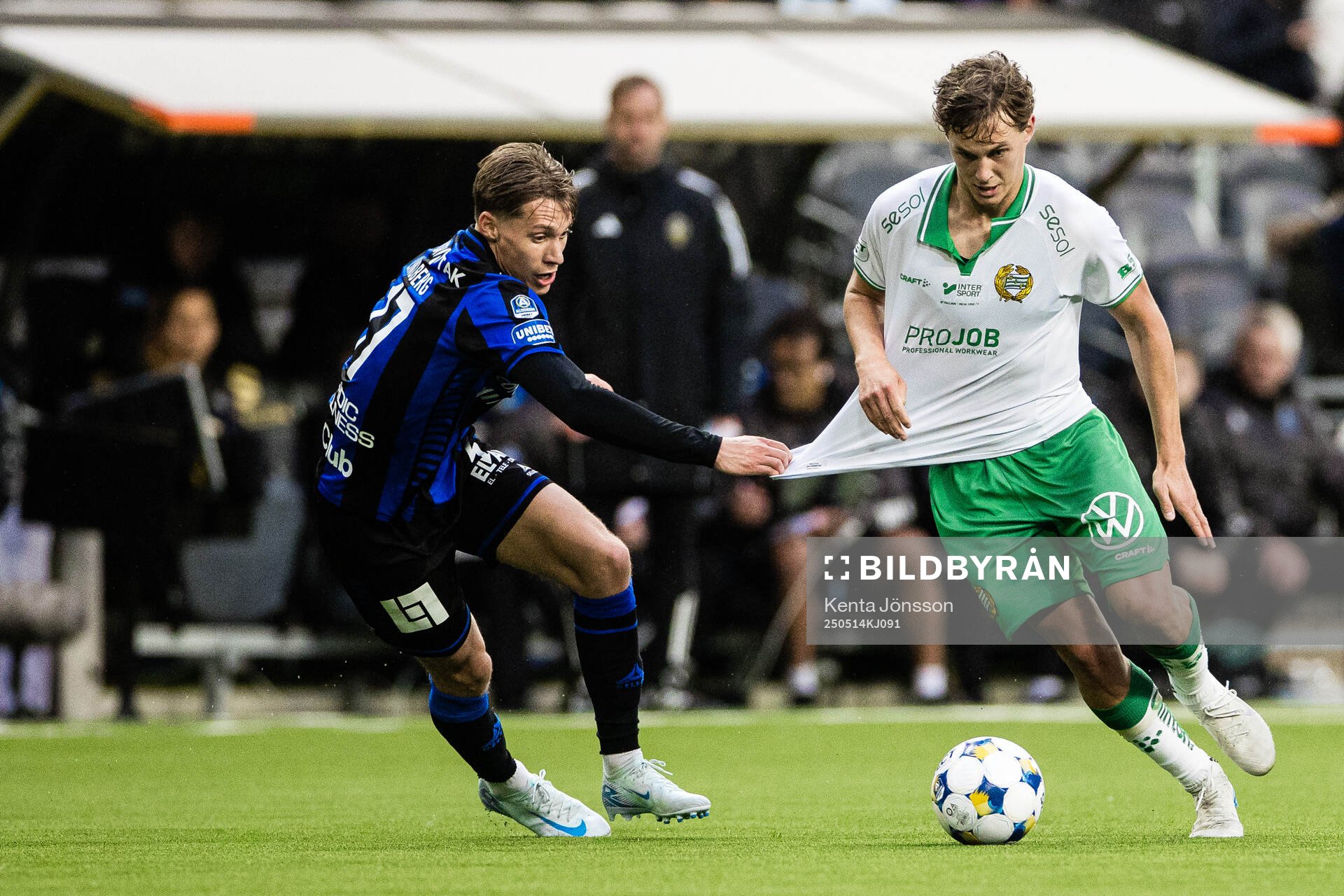 Sirius Marcus Lindberg och Hammarbys Hampus Skoglund