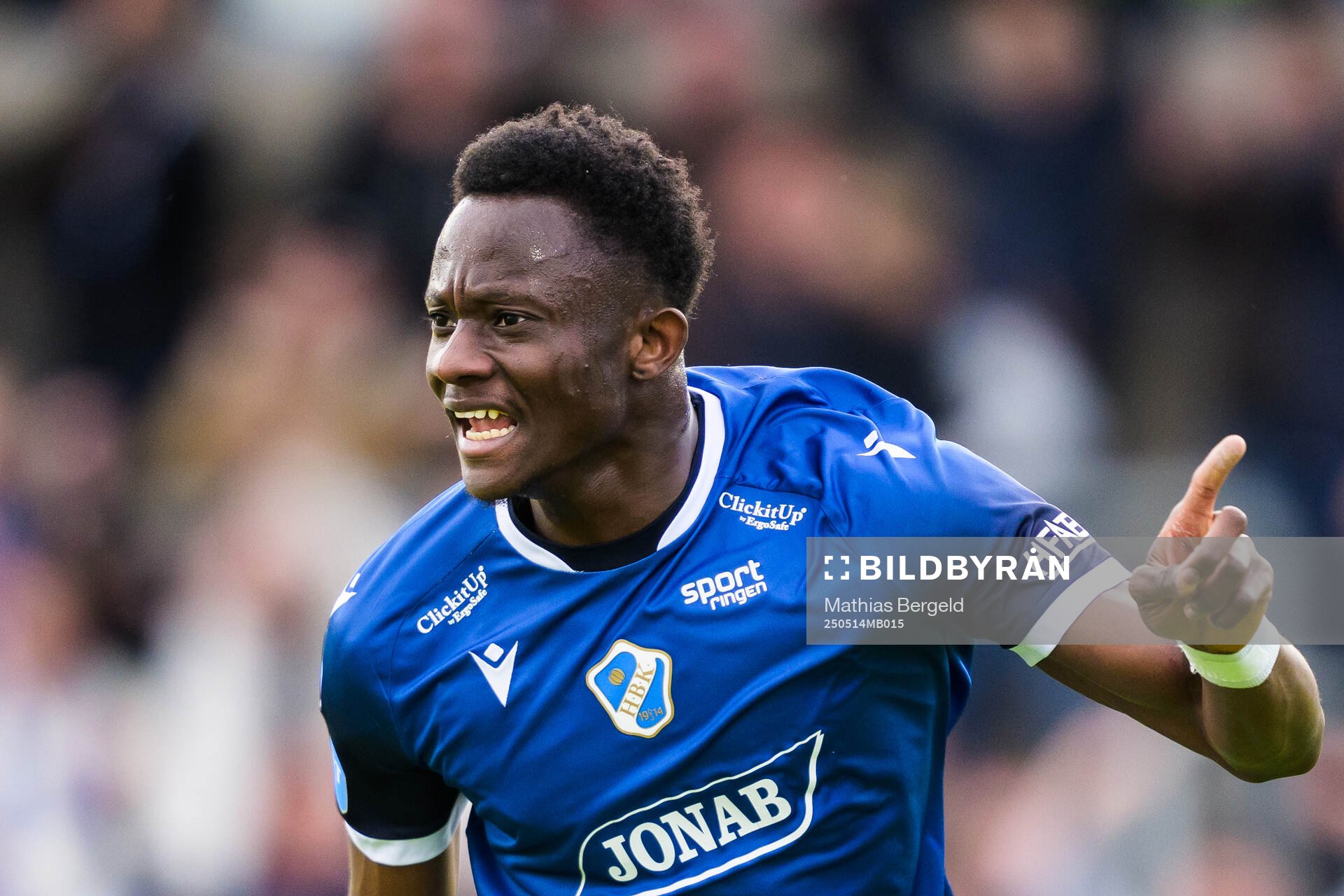 Halmstads Yannick Agnero jublar