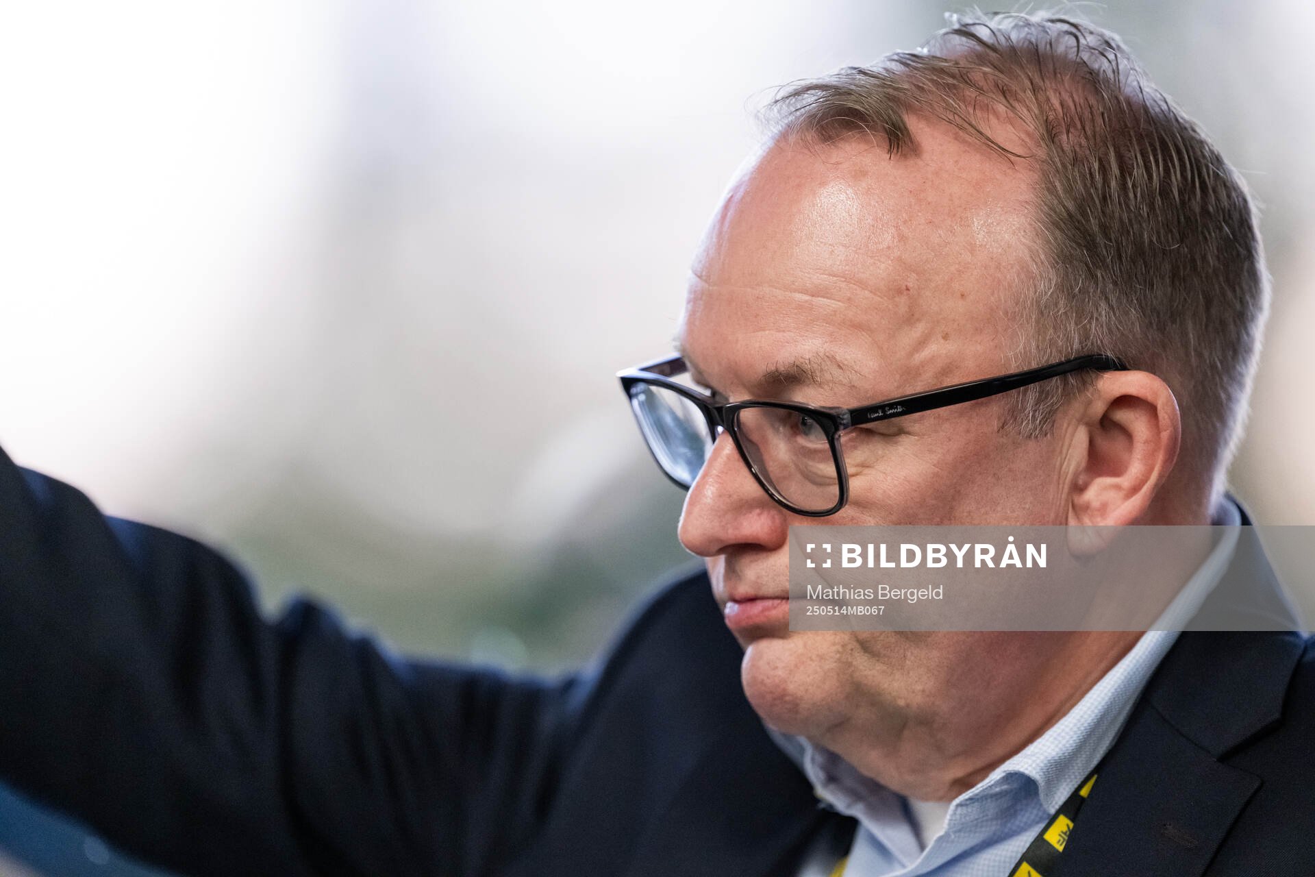 Halmstads ordförande Pelle Nilsson efter fotbollsmatchen i Allsvenskan mellan Halmstad och GAIS den 14 maj 2025 i Halmstad. 