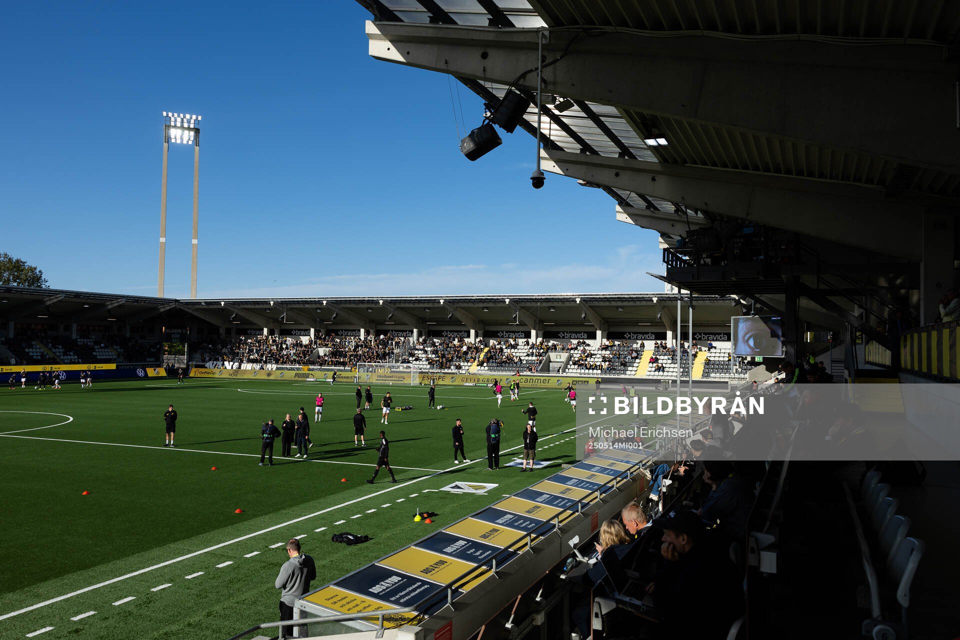 Bravida Arena inför fotbollsmatchen i Allsvenskan mellan Häcken och AIK den 14 maj 2025 i Göteborg. 
