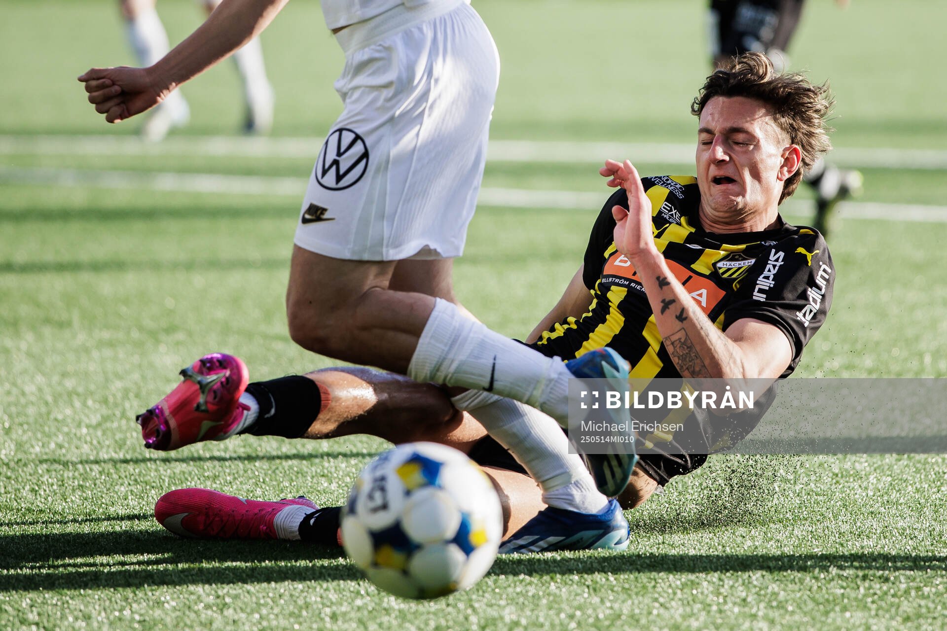 Häckens Silas Andersen under fotbollsmatchen i Allsvenskan mellan Häcken och AIK den 14 maj 2025 i Göteborg. 