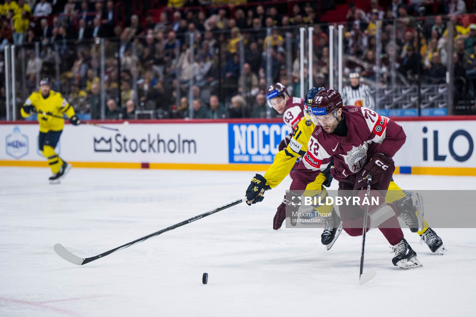 Leo Carlsson of Sweden and Janis Jaks of Latvia