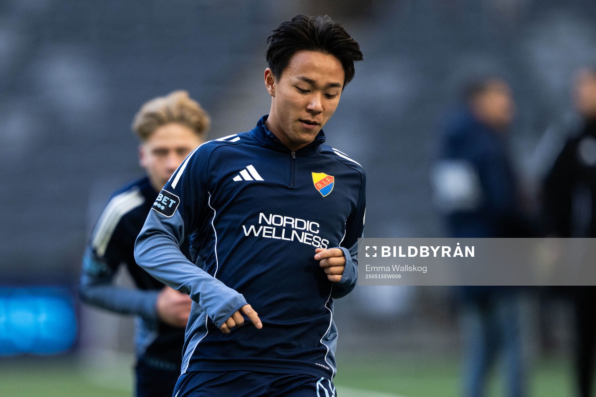 Djurgårdens Keita Kosugi inför fotbollsmatchen i Allsvenskan mellan Djurgården och Mjällby den 15 maj 2025 i Stockholm. 