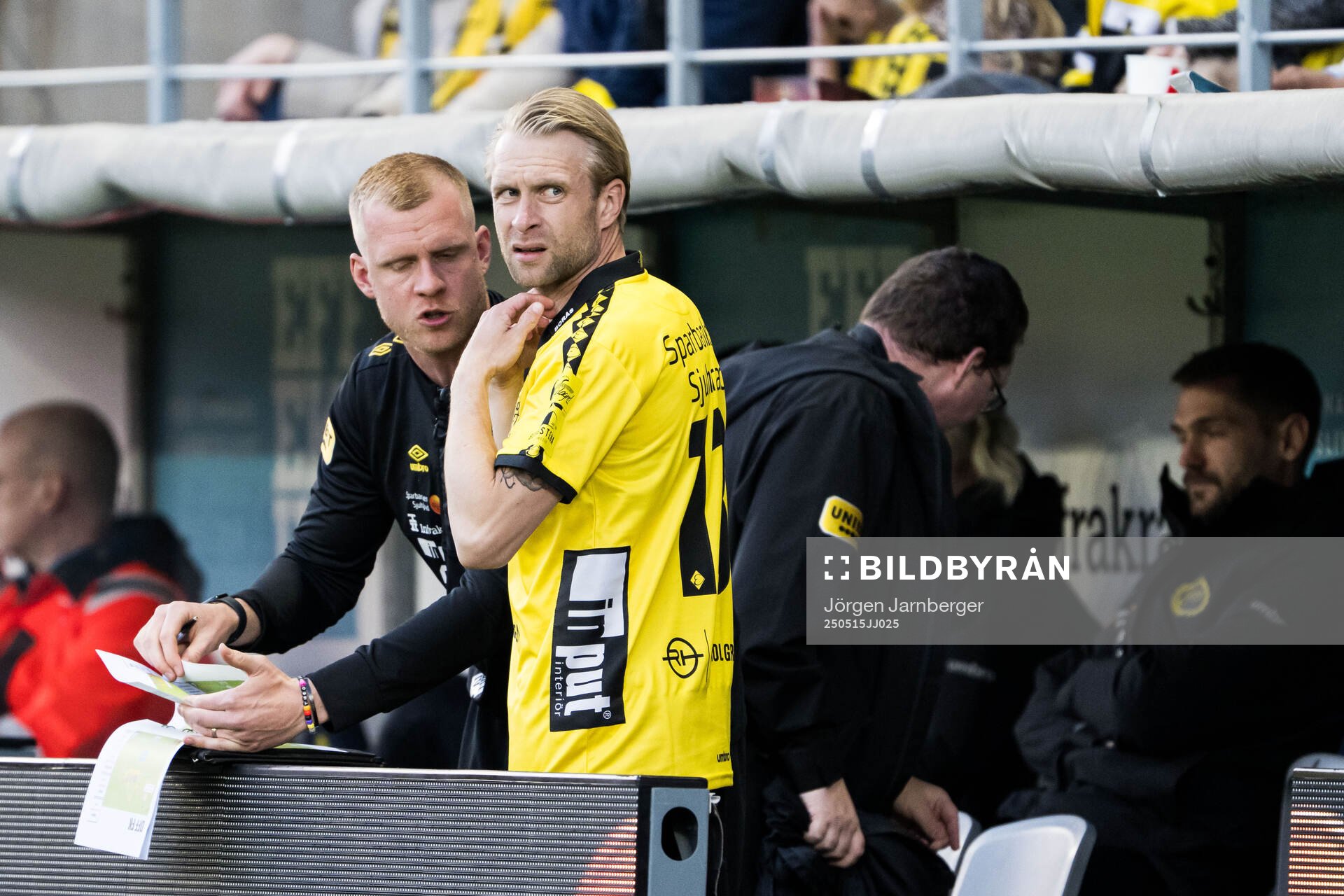 Elfsborgs Johan Larsson under fotbollsmatchen i Allsvenskan mellan Elfsborg och Brommapojkarna den 15 maj 2025 i Borås. 