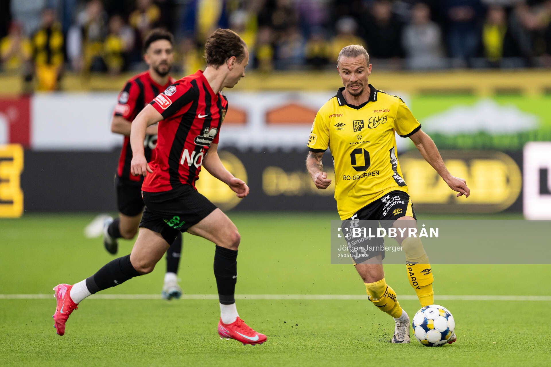 Elfsborgs Niklas Hult under fotbollsmatchen i Allsvenskan mellan Elfsborg och Brommapojkarna den 15 maj 2025 i Borås. 