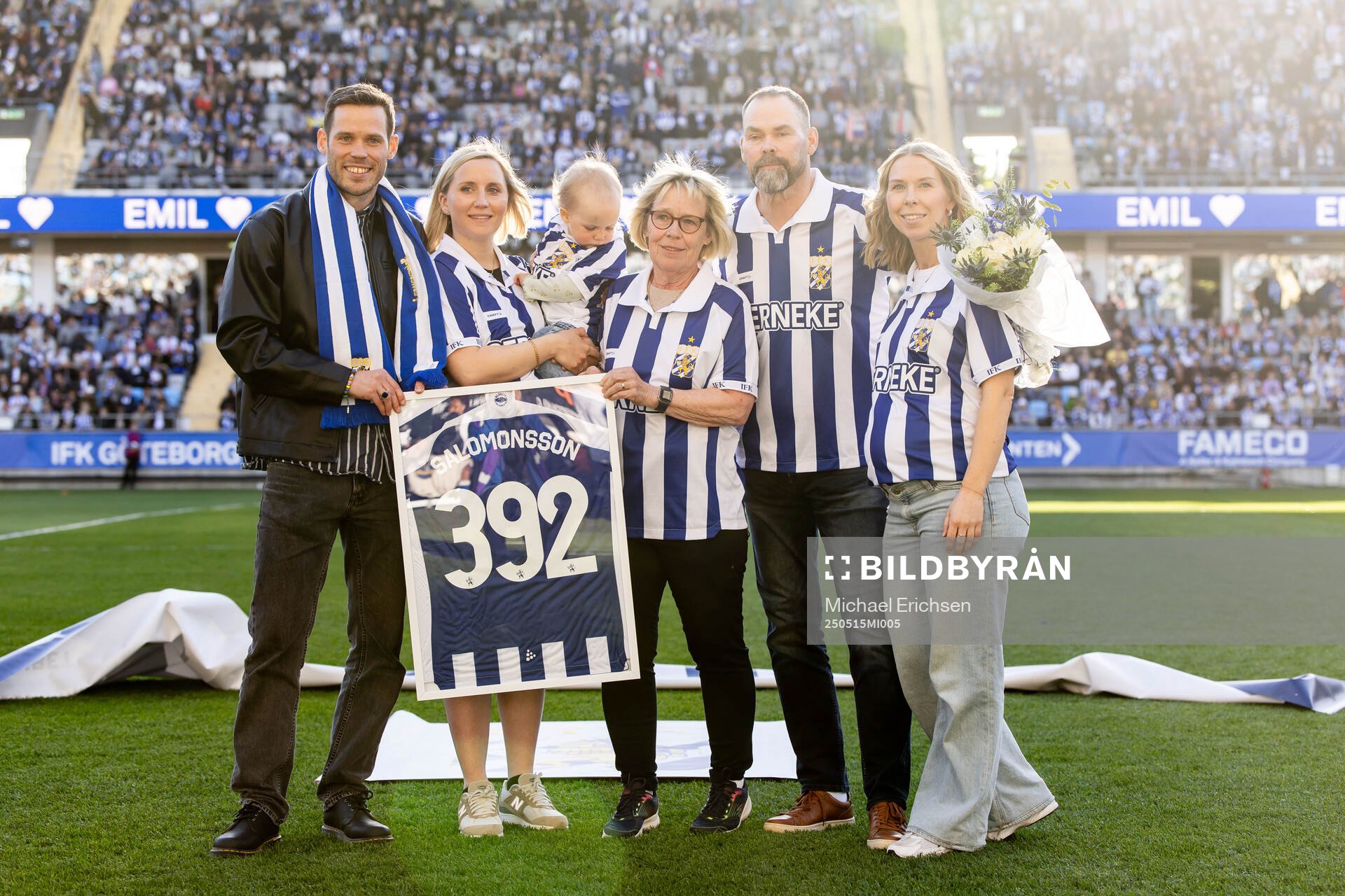 Emil Salomonsson med familj