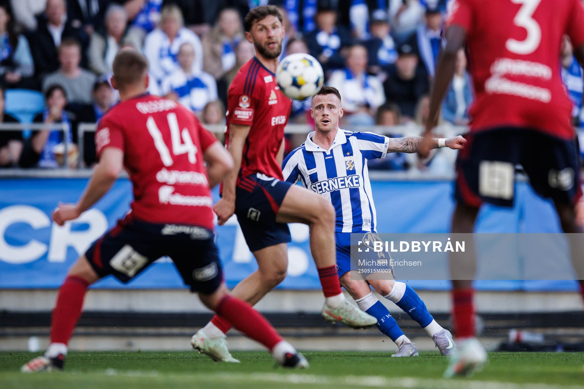 IFK Göteborgs Tobias Heintz under fotbollsmatchen i Allsvenskan mellan IFK Göteborg och Öster den 15 maj 2025 i Göteborg. 