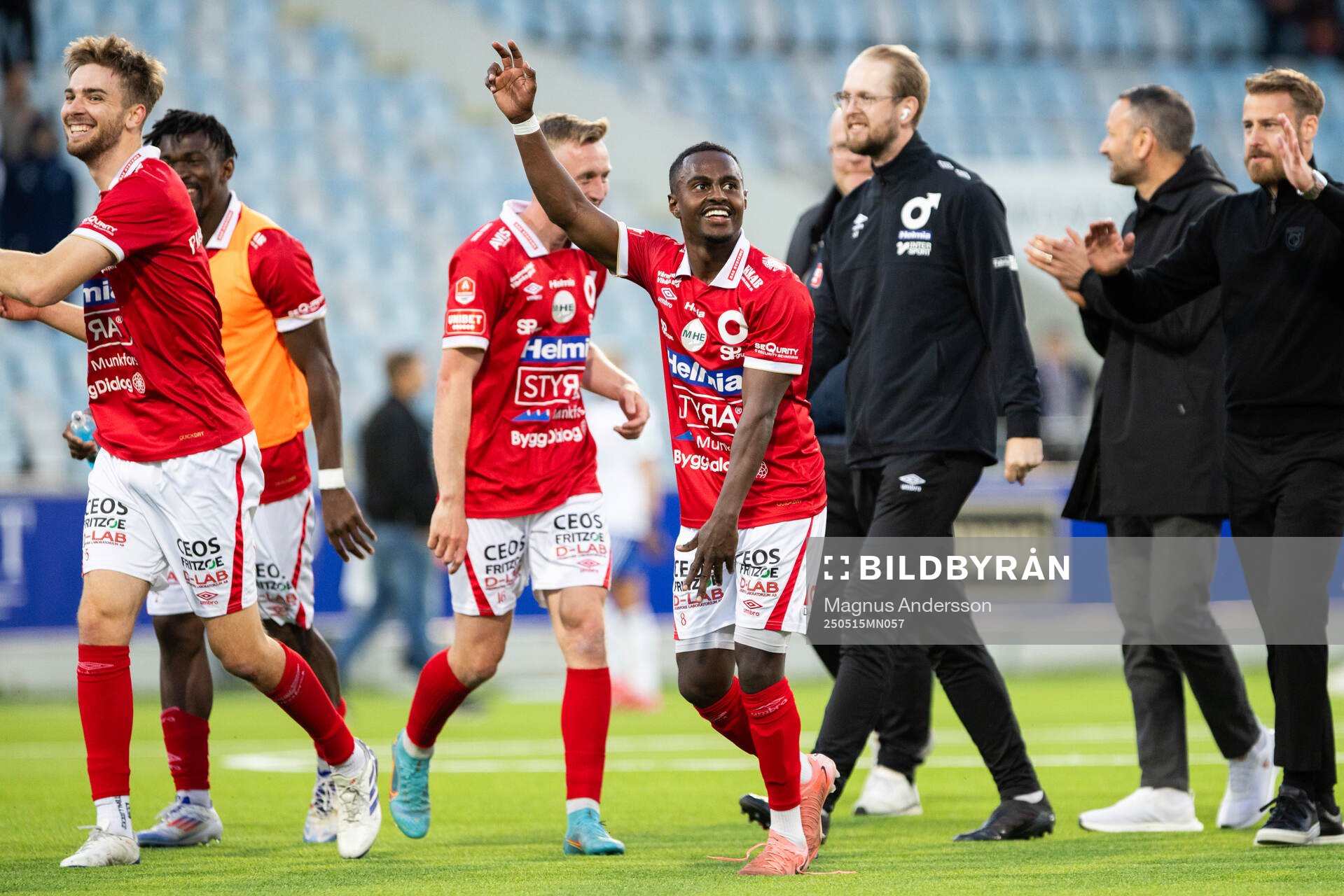 Degerfors Nahom Netabay jublar