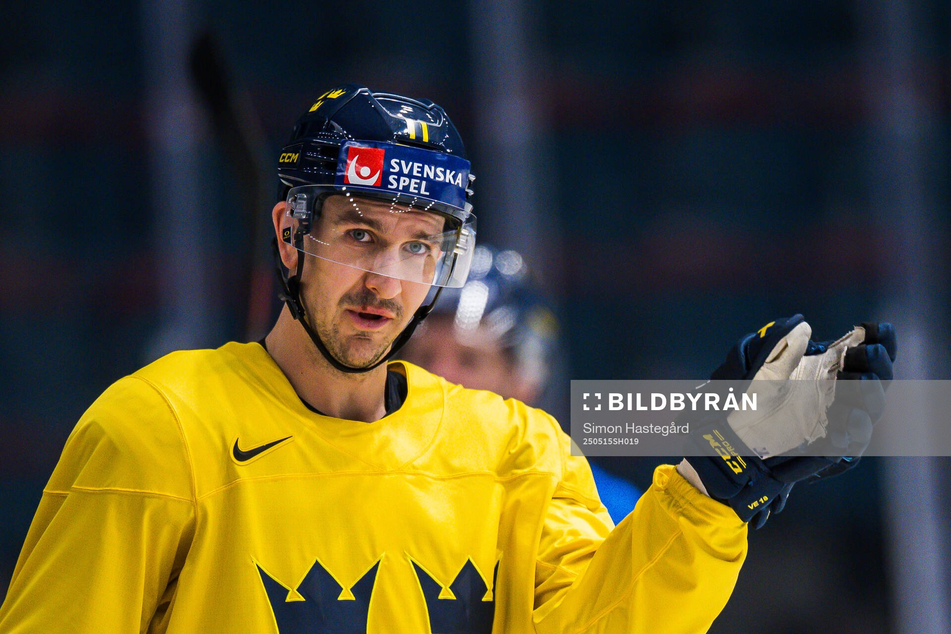 Mikael Backlund at a practice session