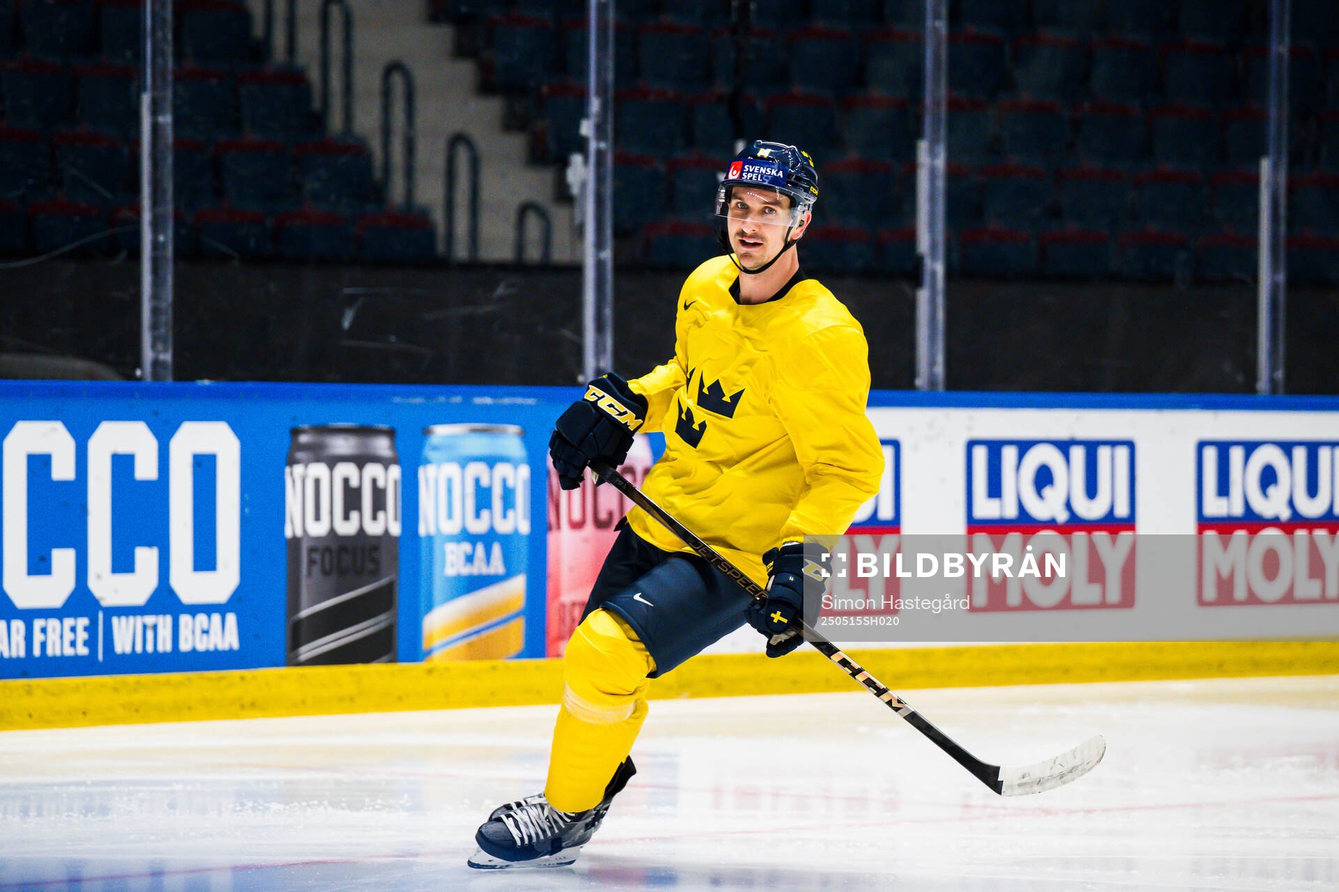 Mikael Backlund at a practice session