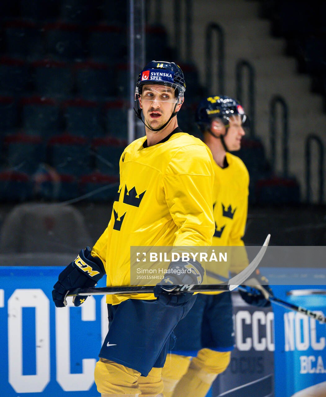 Mikael Backlund at a practice session