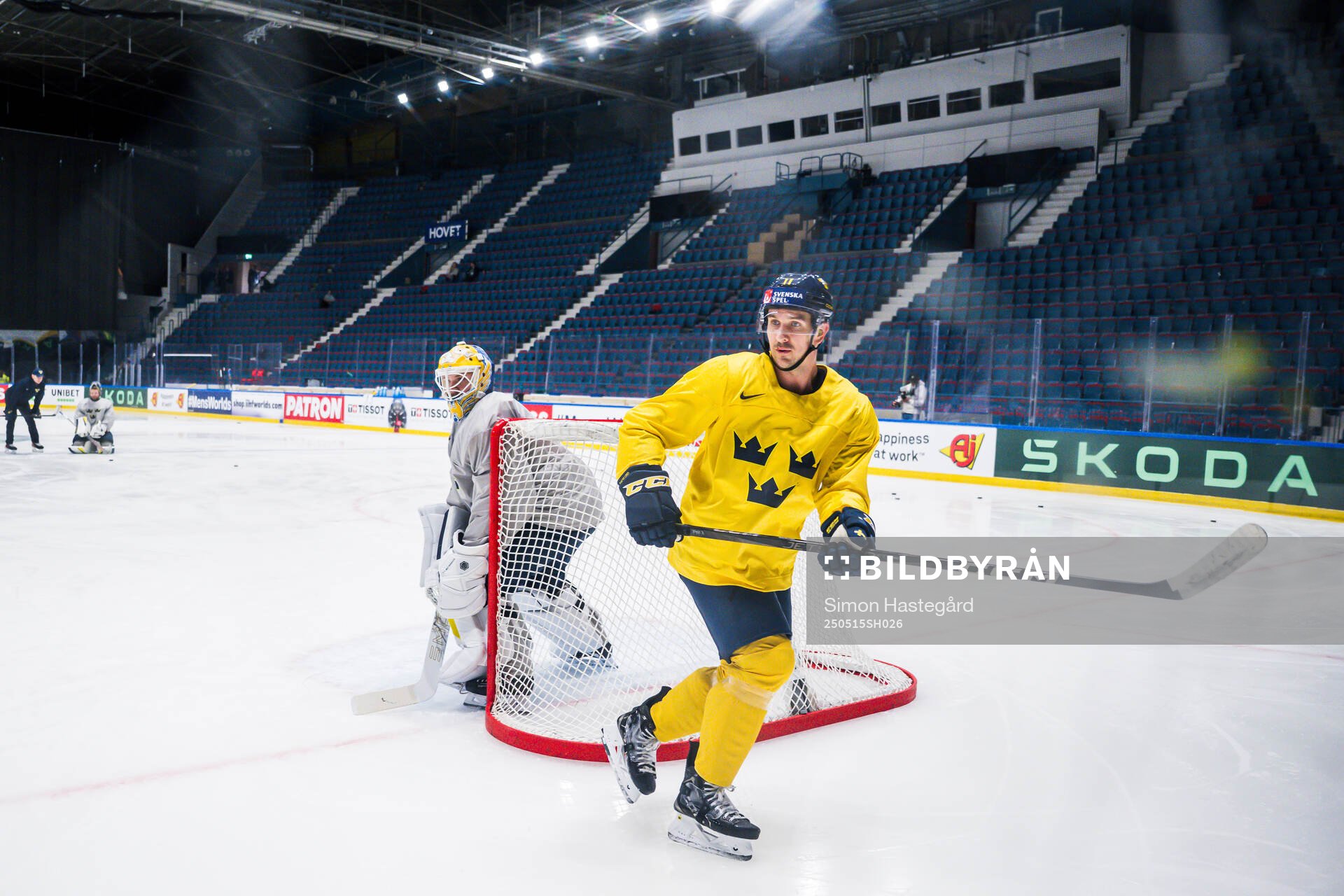 Mikael Backlund at a practice session