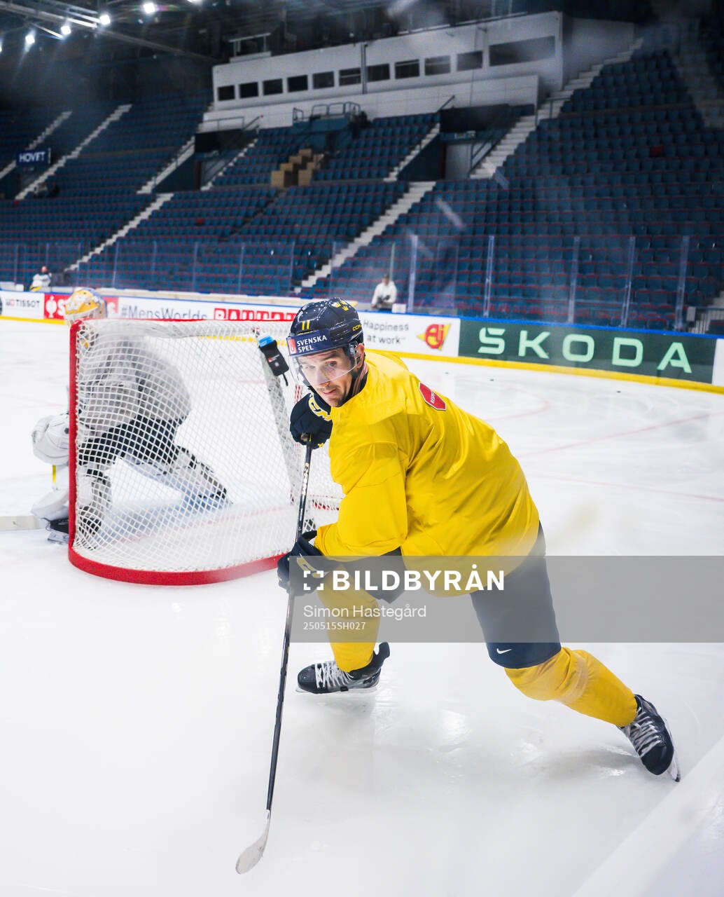 Mikael Backlund at a practice session