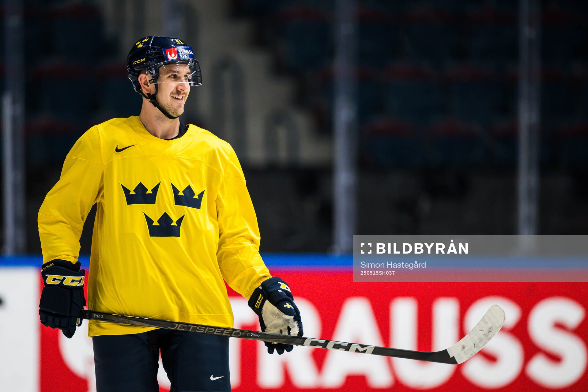 Mikael Backlund at a practice session