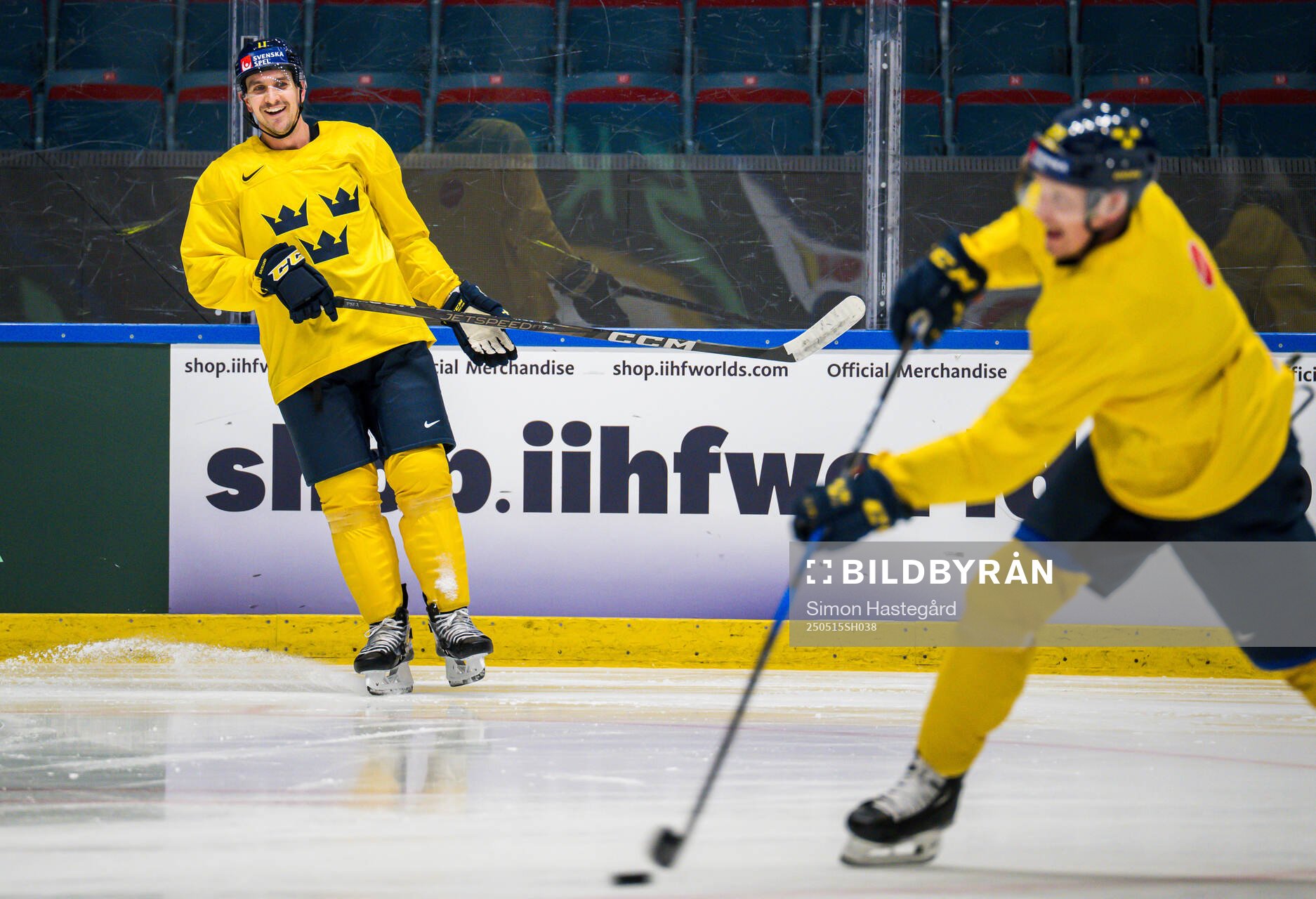 Mikael Backlund at a practice session