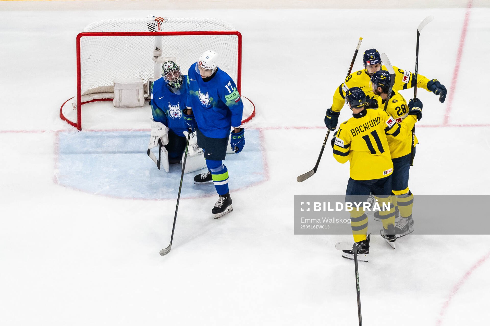 Filip Forsberg, Mikael Backlund and Elias Lindholm of