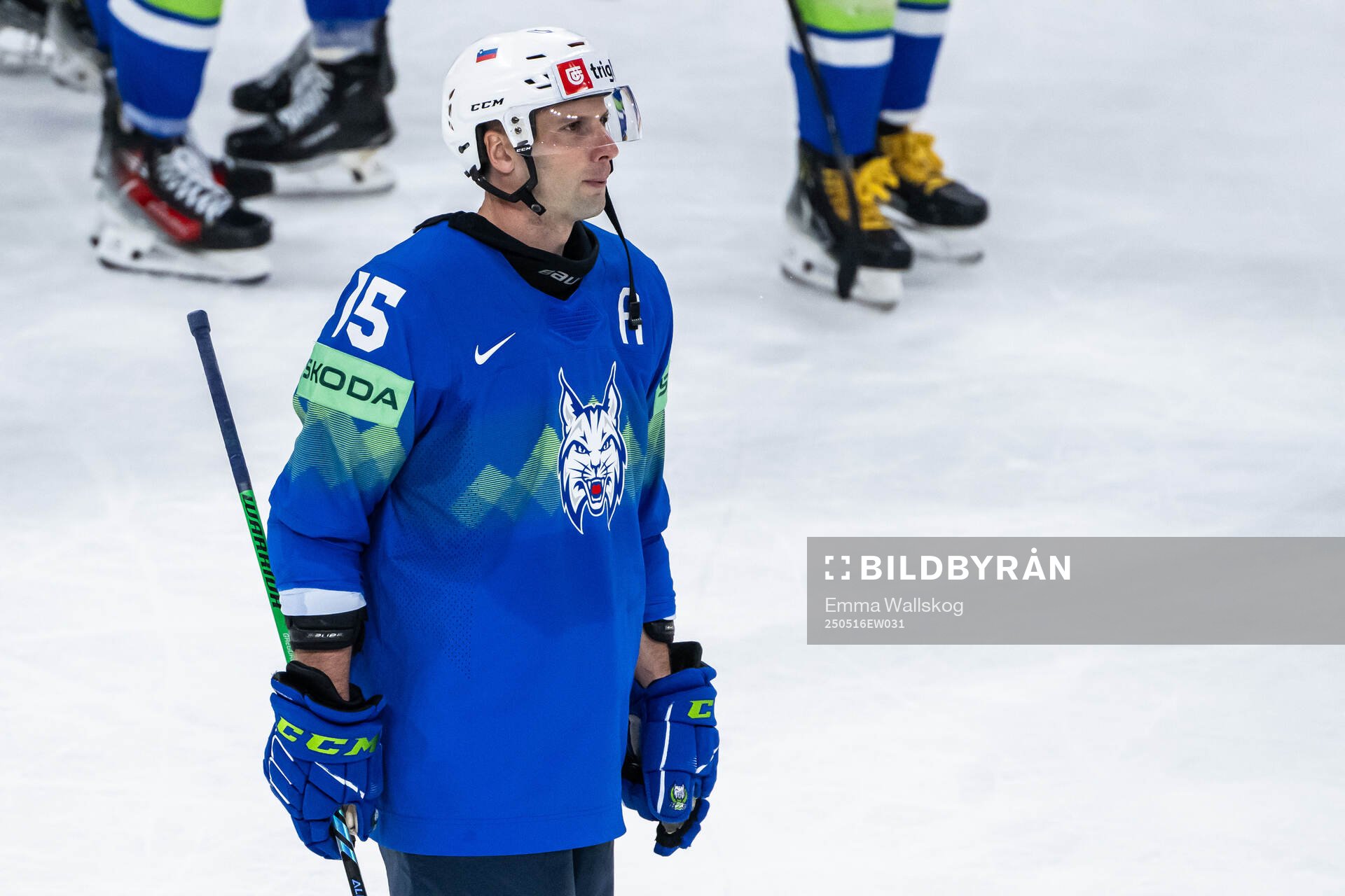 Blaz Gregorc of Slovenia looks dejected