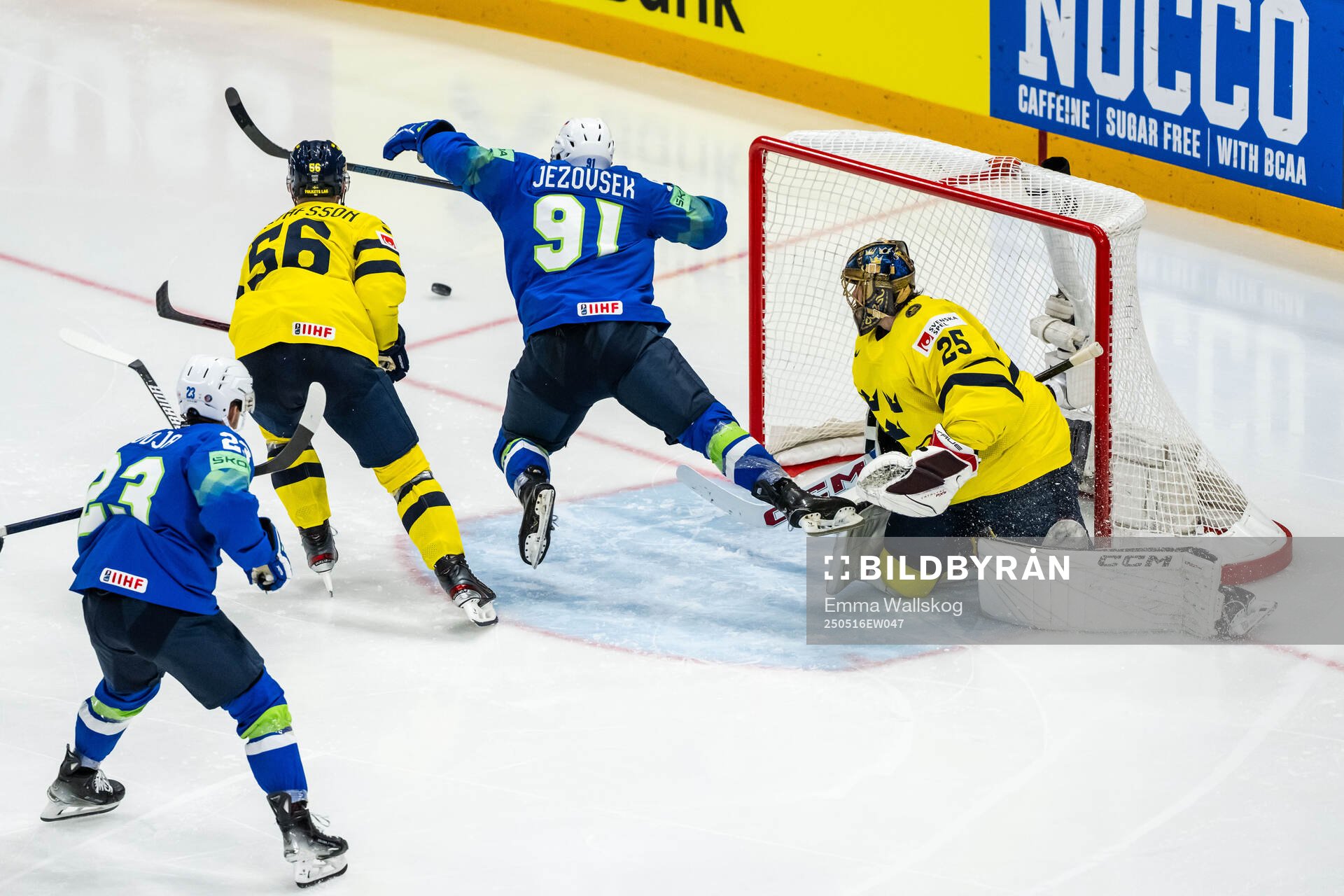 Zan Jezovsek of Slovenia against Erik Gustafsson and