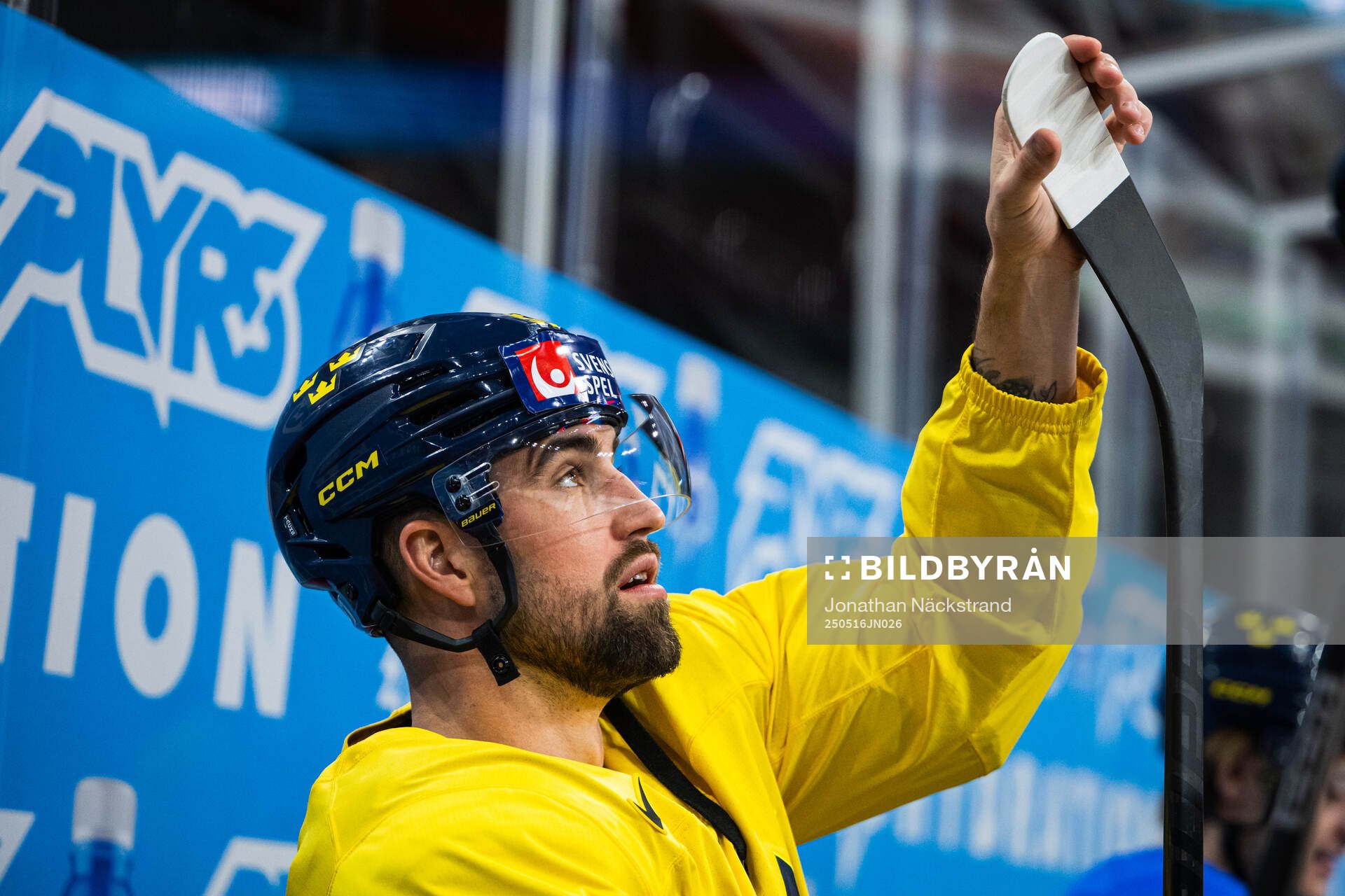 Erik Gustafsson of Sweden at a practice session