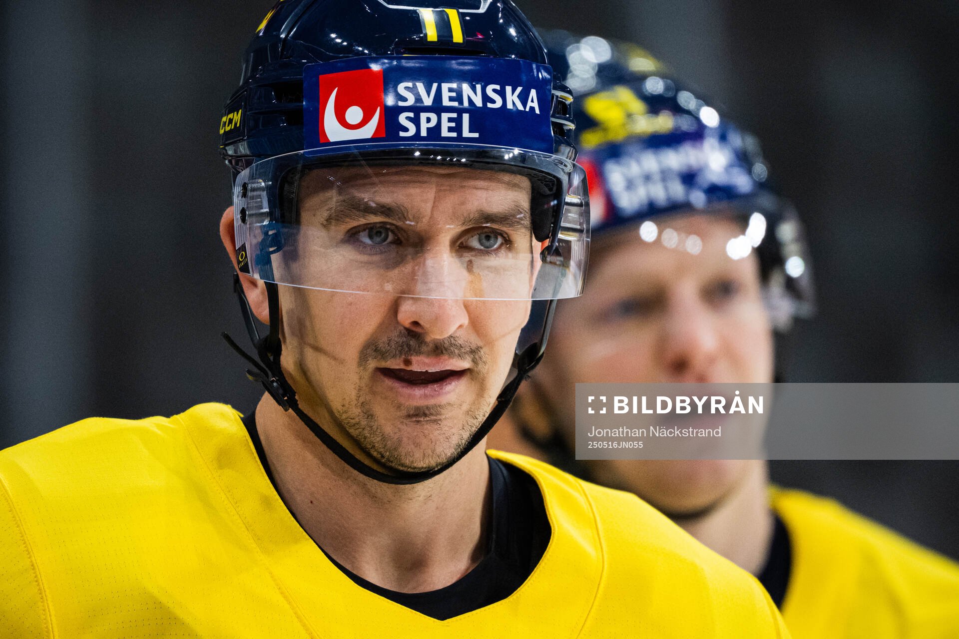 Mikael Backlund of Sweden at a practice session