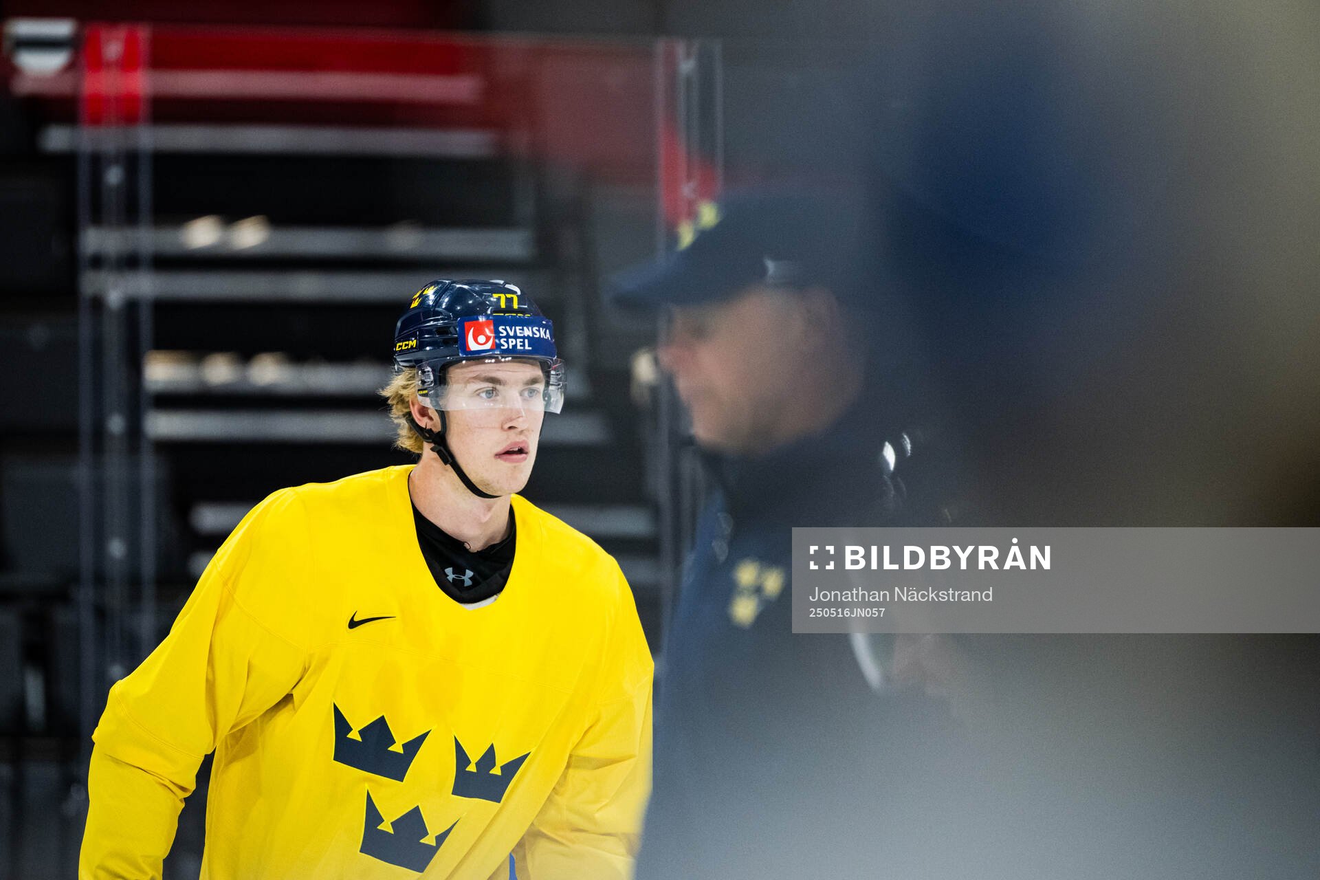 Simon Edvinsson of Sweden at a practice session