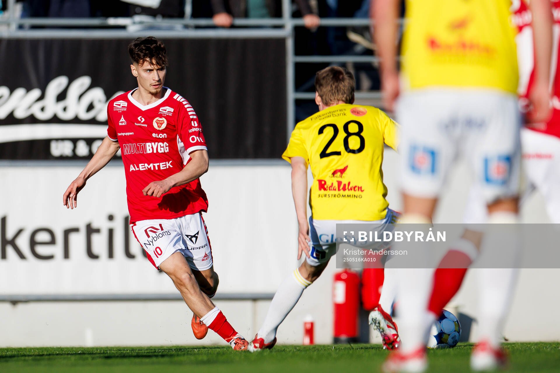 Kalmars Camil Jebara under fotbollsmatchen i Superettan mellan Falkenberg och Kalmar den 16 maj 2025 i Falkenberg. 