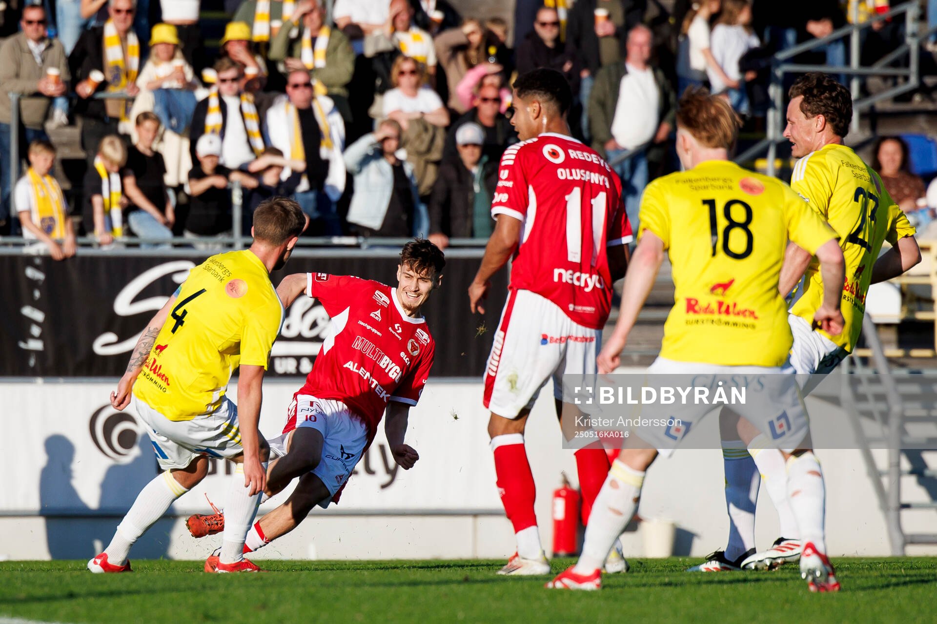 Kalmars Camil Jebara under fotbollsmatchen i Superettan mellan Falkenberg och Kalmar den 16 maj 2025 i Falkenberg. 