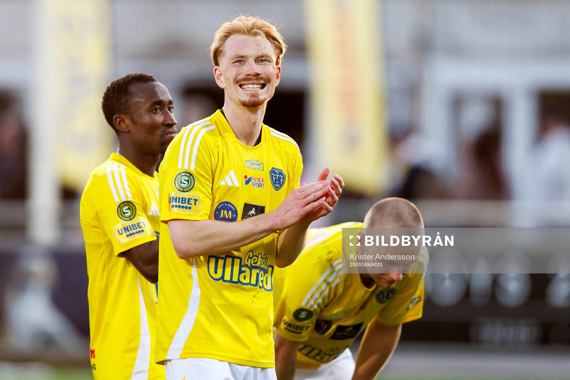 Falkenbergs Linus Borgström efter fotbollsmatchen i Superettan mellan Falkenberg och Kalmar den 16 maj 2025 i Falkenberg. 