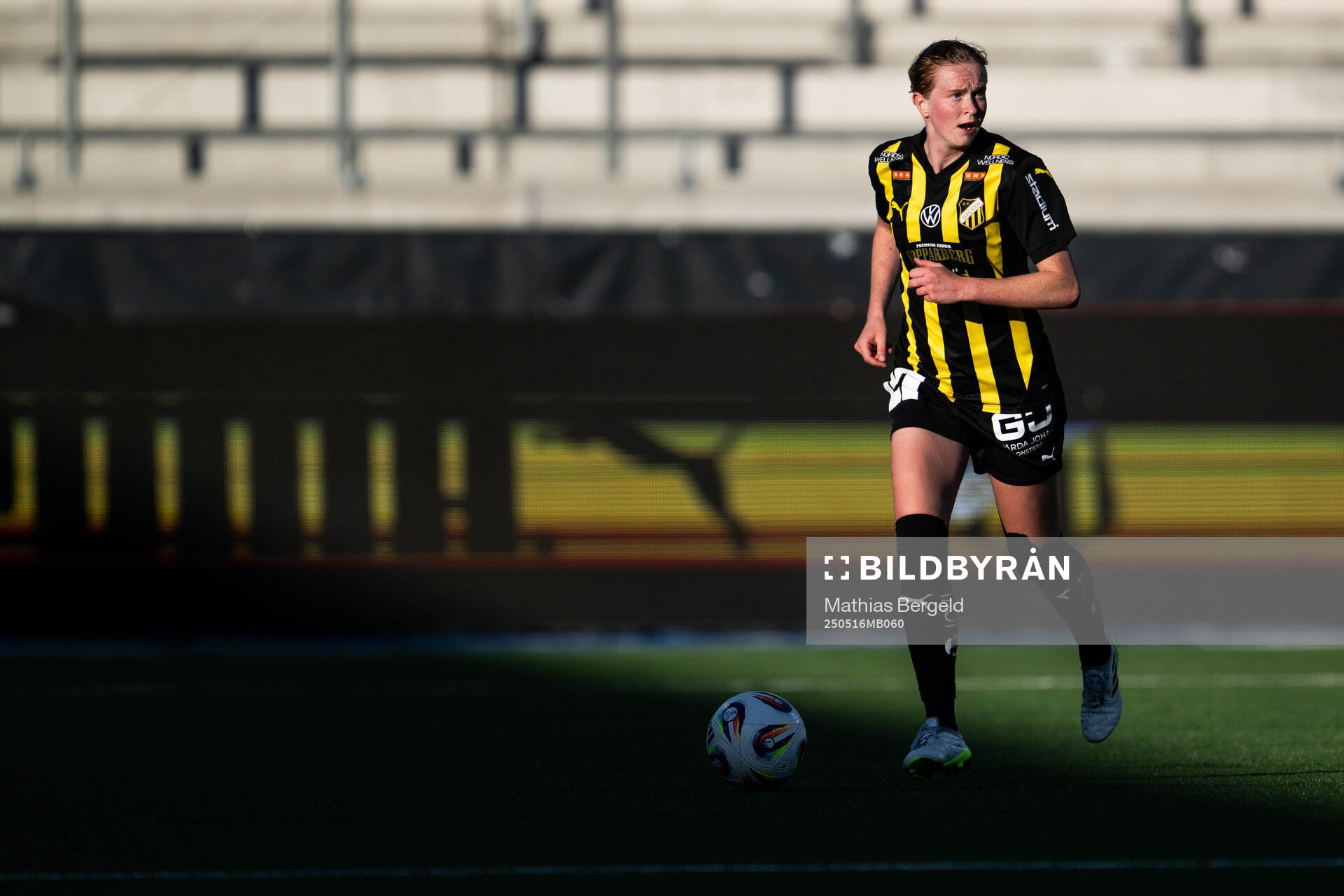 Häckens Emma Östlund under fotbollsmatchen i Damallsvenskan mellan Häcken och Alingsås den 16 maj 2025 i Göteborg. 