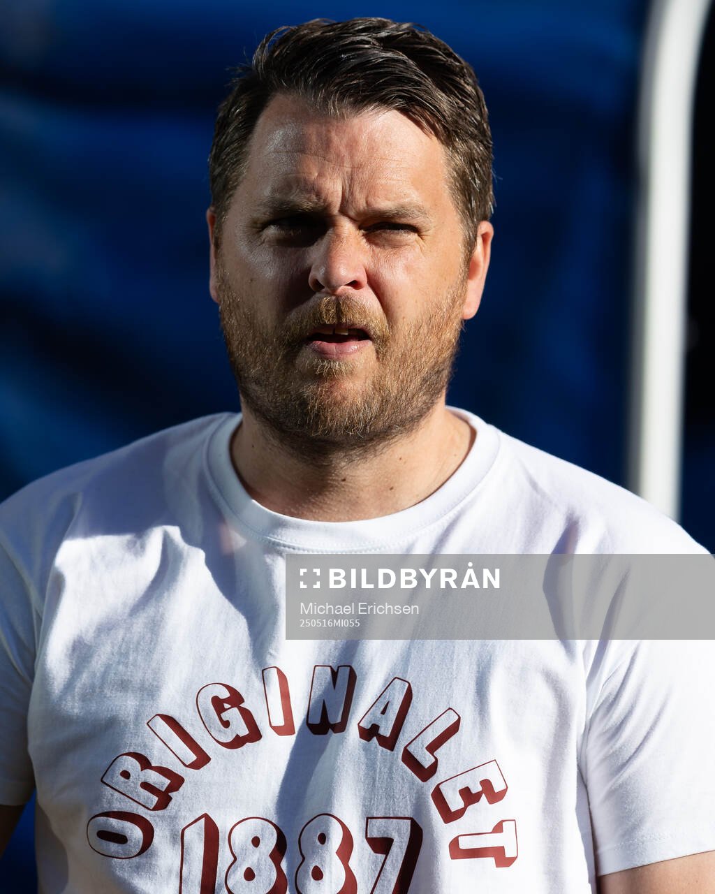 Örgrytes tränare Andreas Holmberg innan fotbollsmatchen i Superettan mellan Örgryte och Varberg den 16 maj 2025 i Göteborg. 