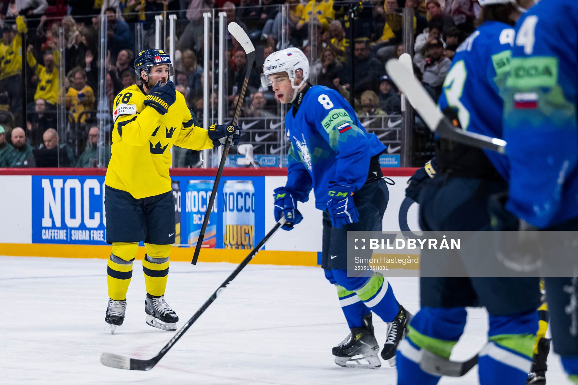 Elias Lindholm of Sweden celebrates
