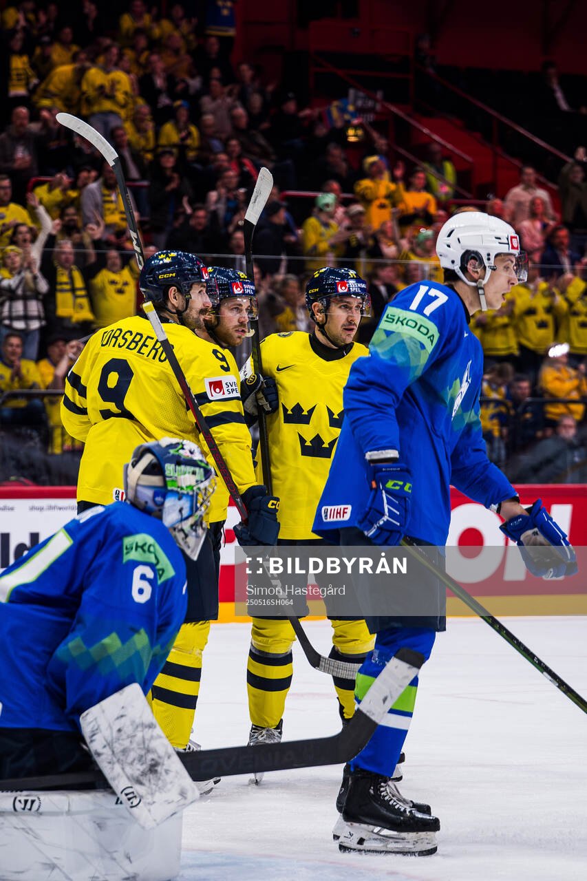 Filip Forsberg, Elias Lindholm and Mikael Backlund of