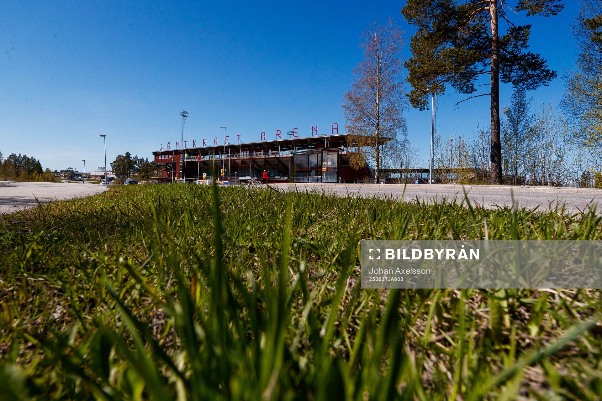 Jämtkraft Arena inför fotbollsmatchen i Superettan mellan Östersund och Sandvikens IF den 17 maj 2025 i Östersund. 