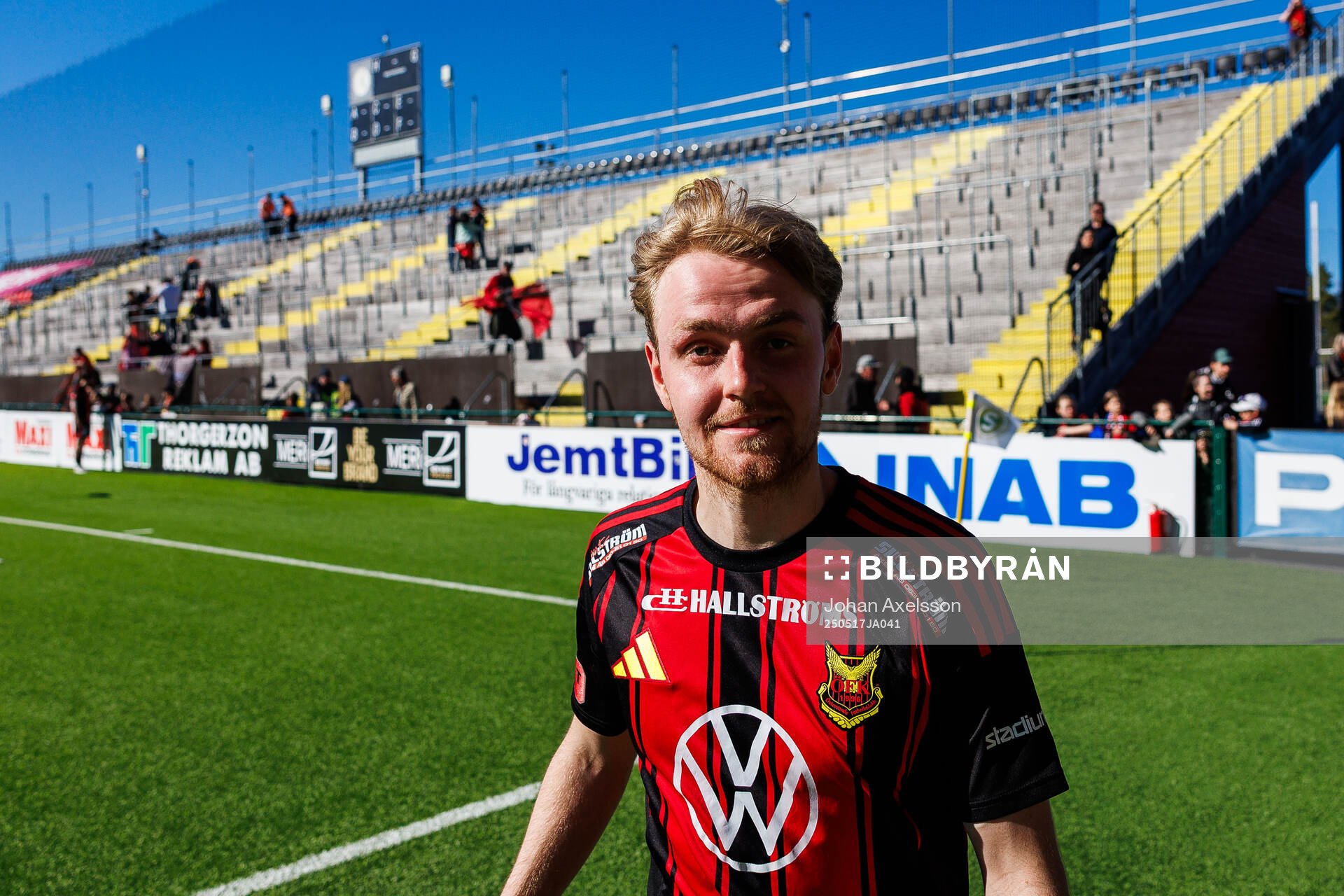 Östersunds Simon Marklund efter fotbollsmatchen i Superettan mellan Östersund och Sandvikens IF den 17 maj 2025 i Östersund. 