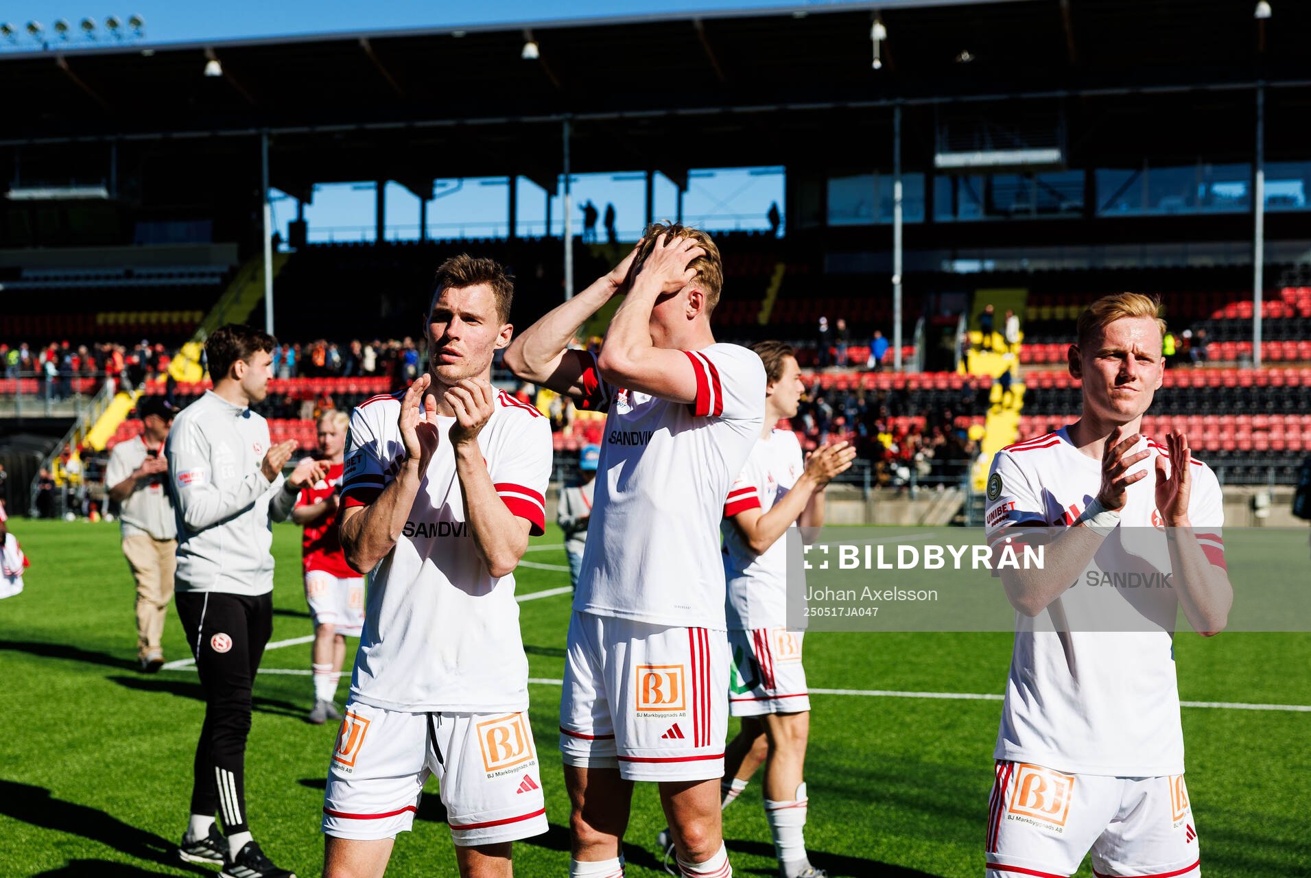 Sandvikens IFs Filip Olsson, William Thellsson och
